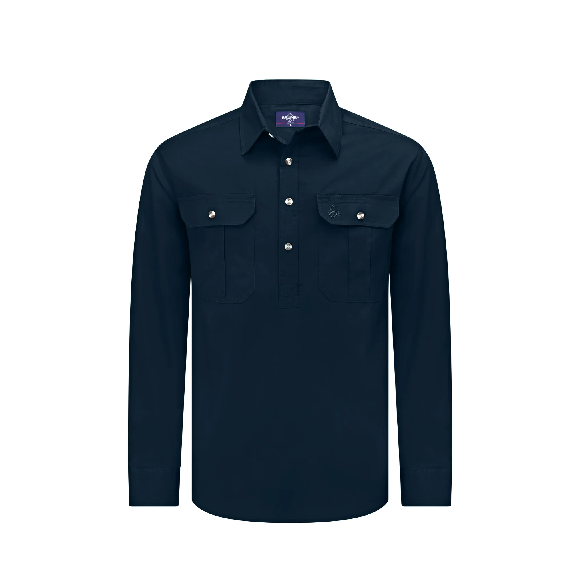 Australian Brumby Work Shirts (Unisex) - Navy