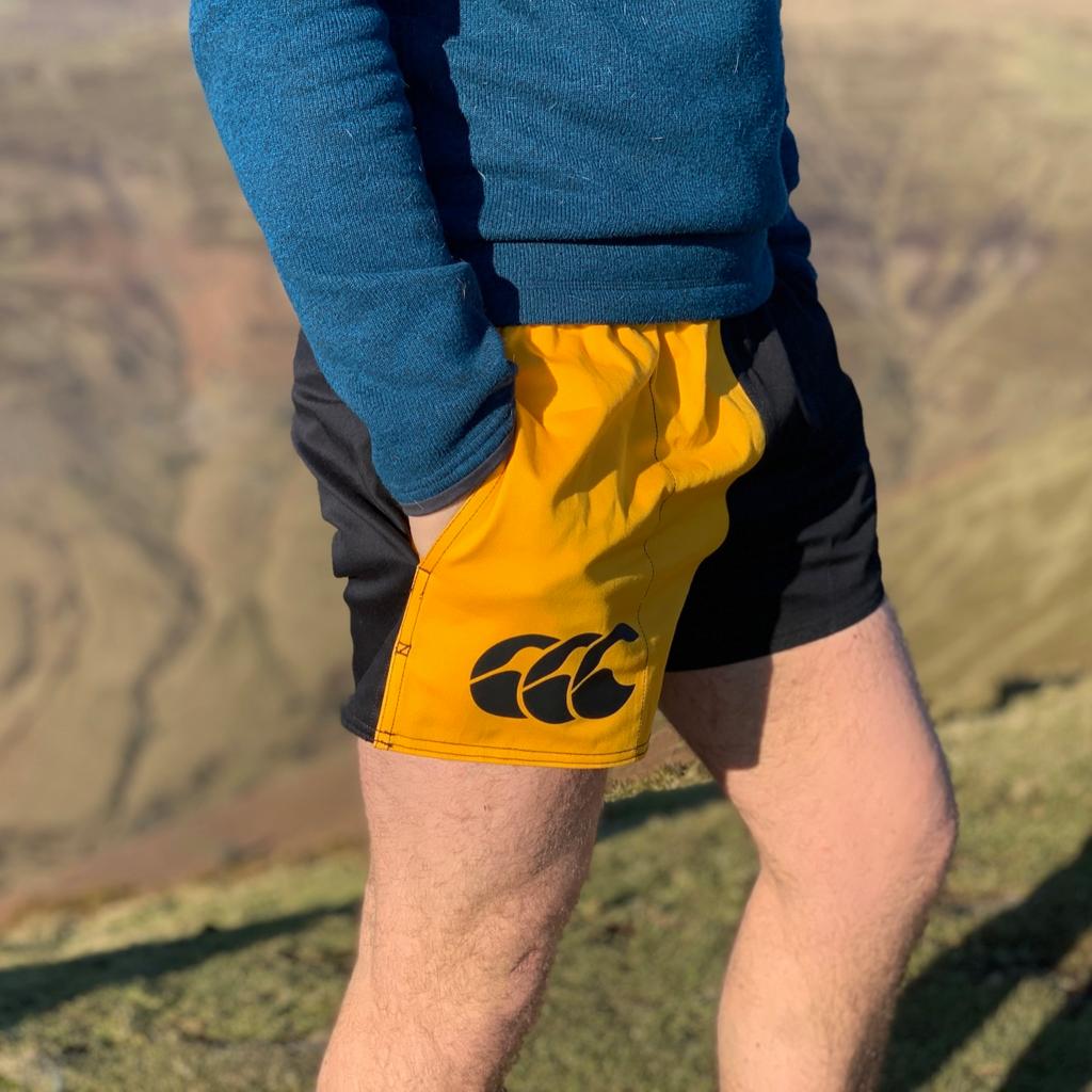 Canterbury Harlequin Shorts (Unisex) - Gold/Black - Image 10