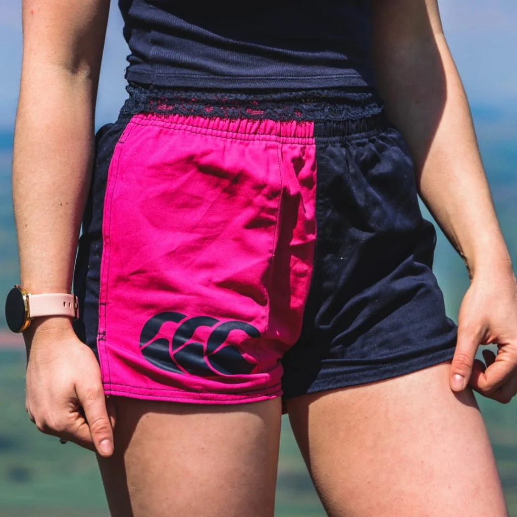 Canterbury Kids Harlequin Shorts (Unisex) - Pink/Navy - Image 5