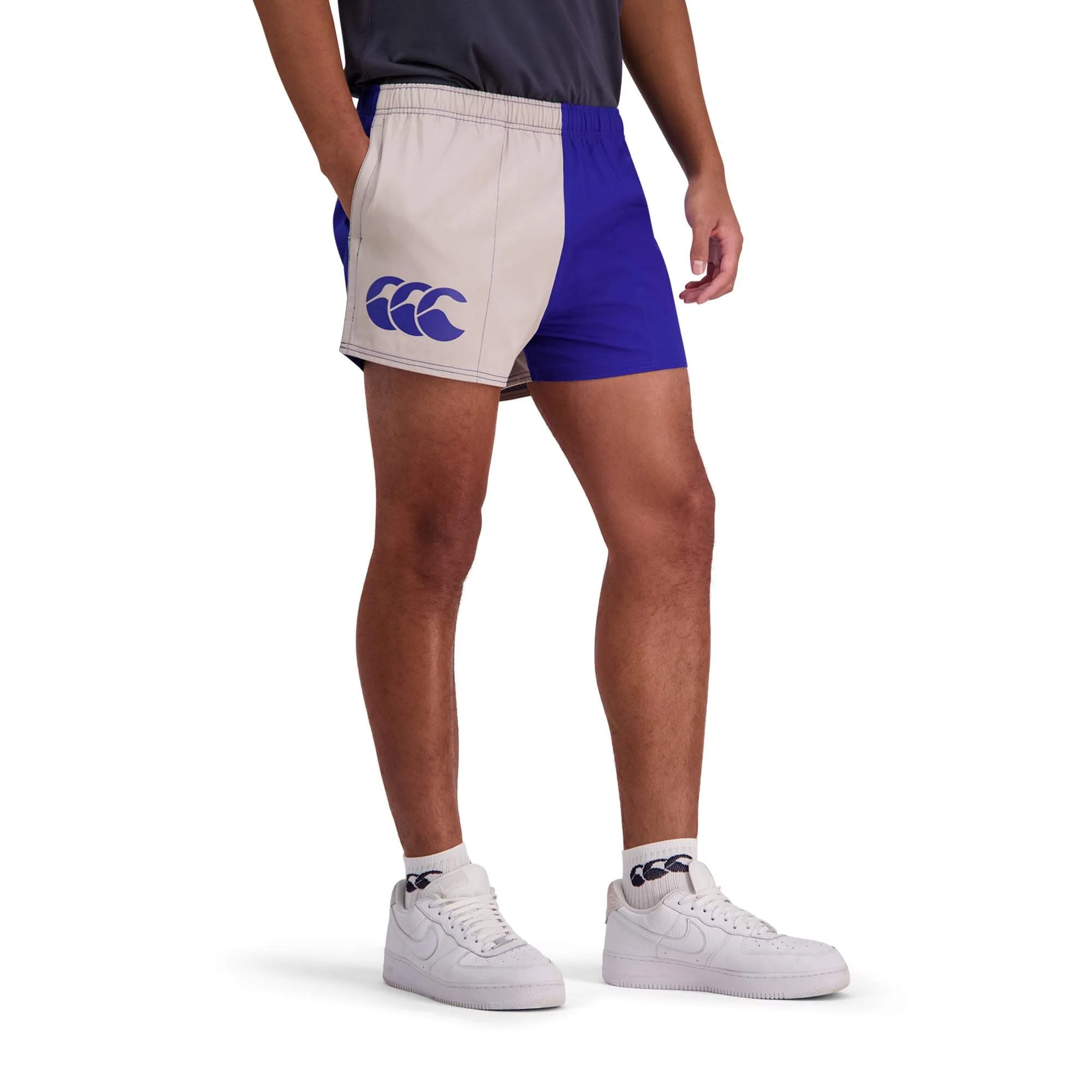 Canterbury Limited Edition Harlequin Shorts (Unisex) - Dove/Mazarine Blue - Image 3