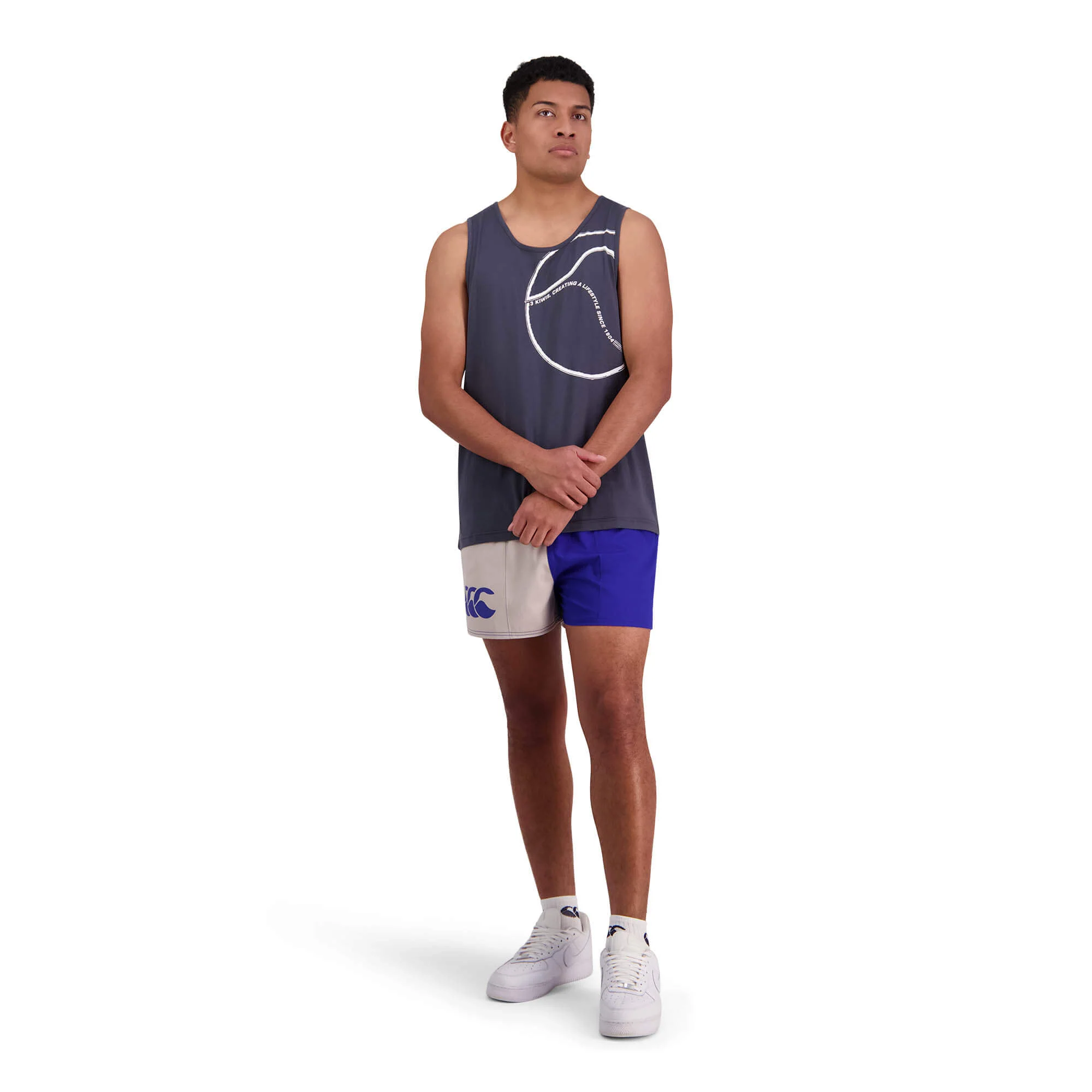 Canterbury Limited Edition Harlequin Shorts (Unisex) - Dove/Mazarine Blue - Image 5