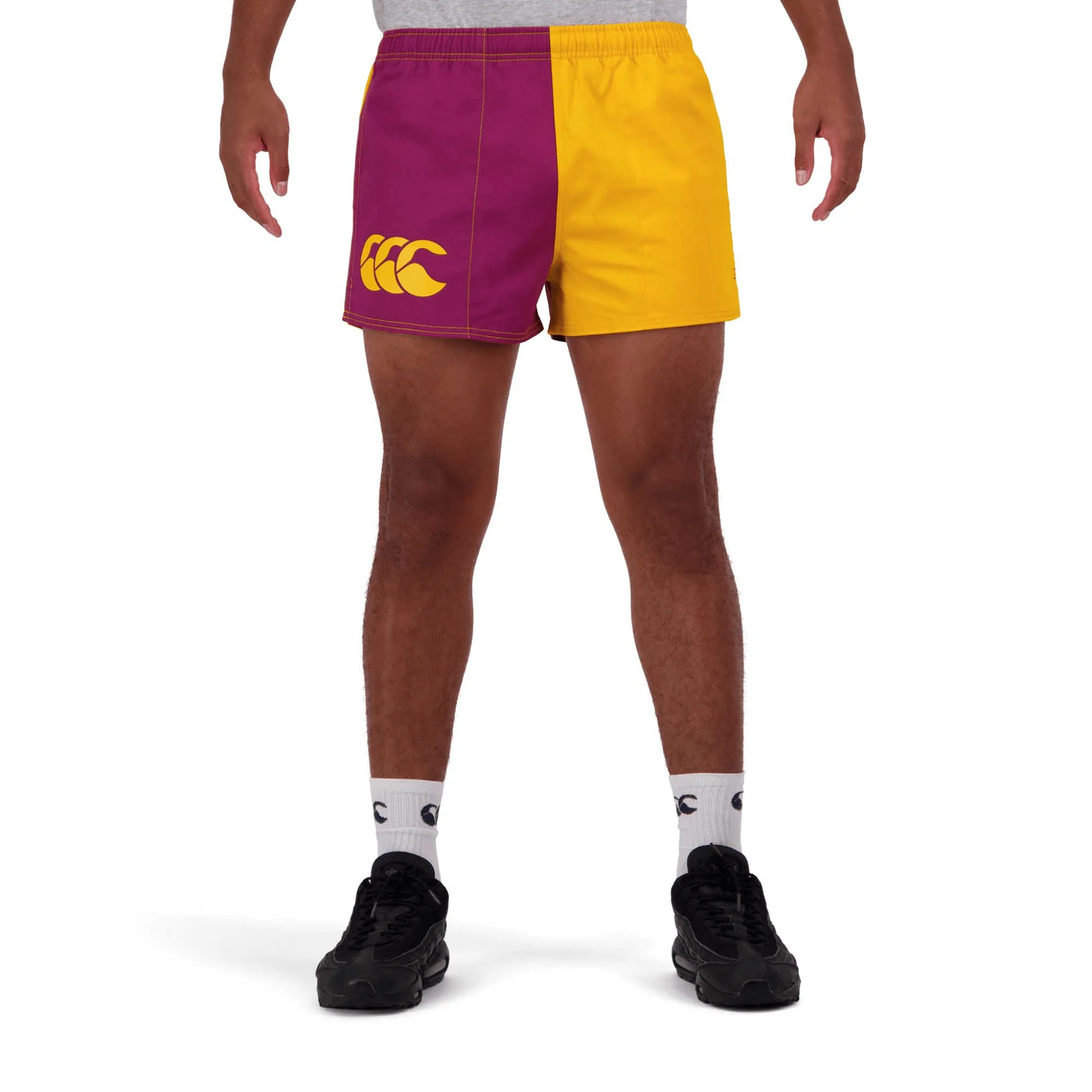 Canterbury Limited Edition Harlequin Shorts (Unisex) - Maroon/Gold - Image 10