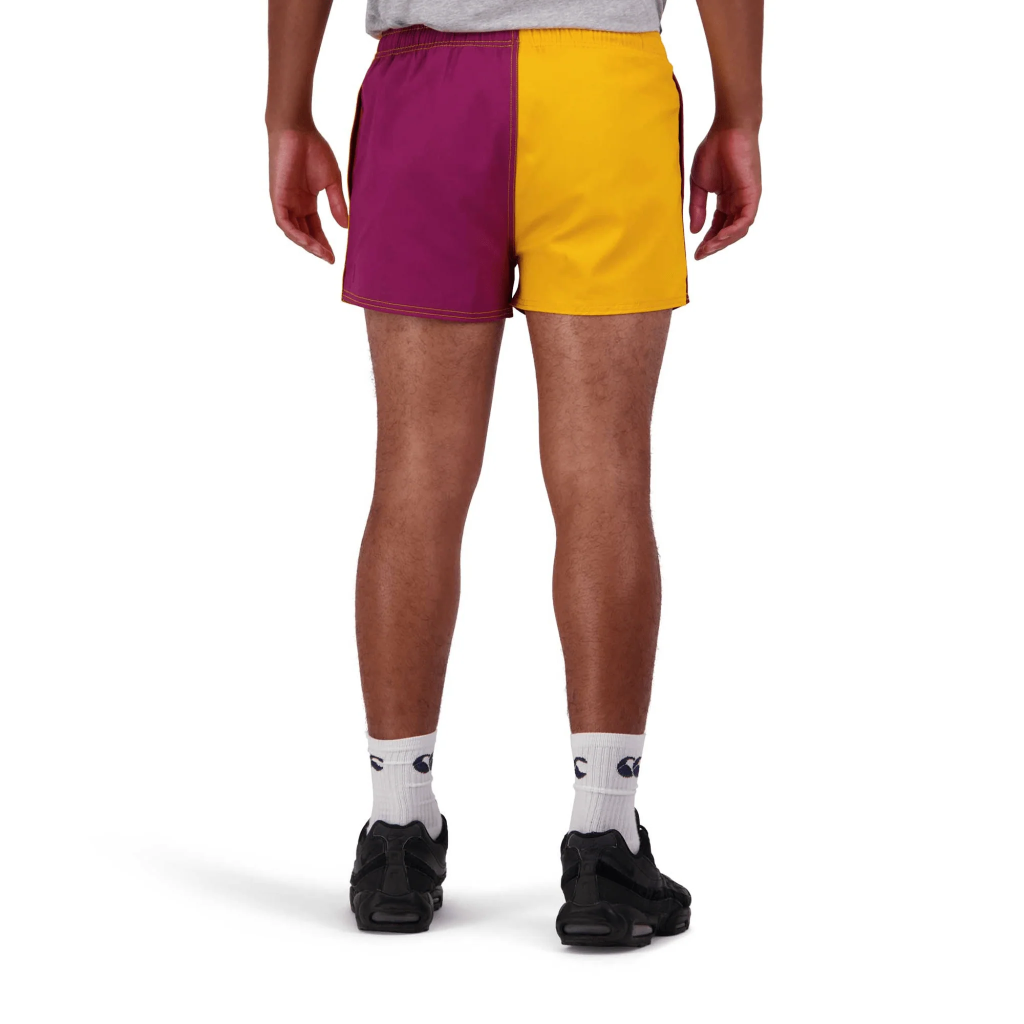 Canterbury Limited Edition Harlequin Shorts (Unisex) - Maroon/Gold - Image 11