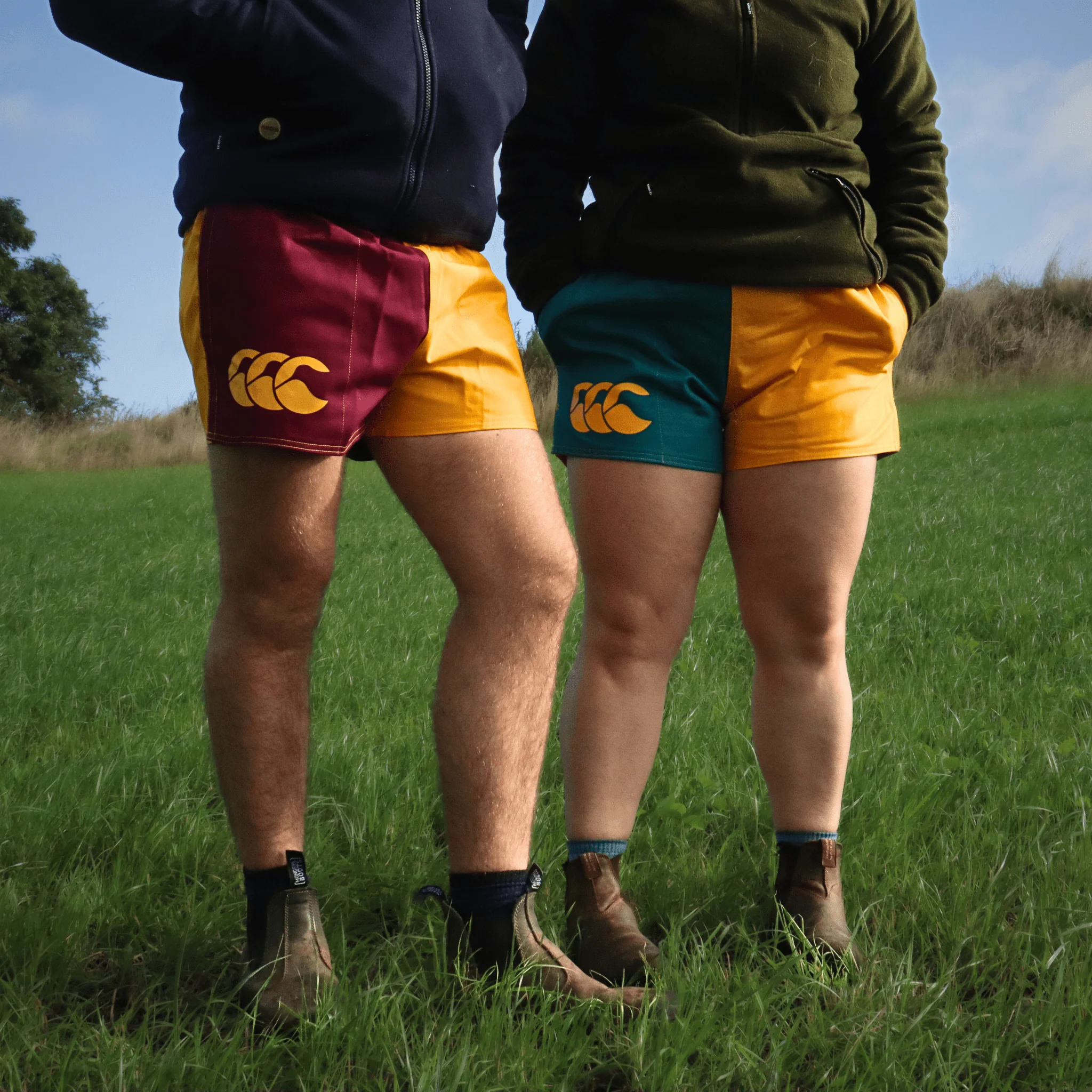Canterbury Limited Edition Harlequin Shorts (Unisex) - Maroon/Gold - Image 7