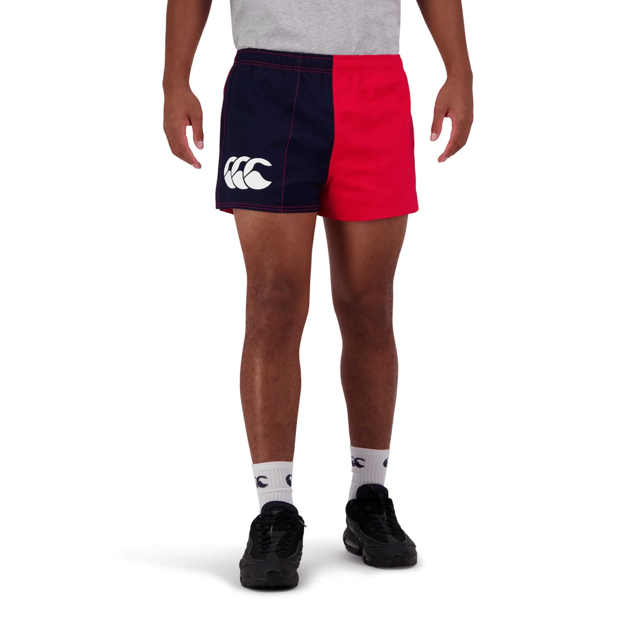 Canterbury Limited Edition Harlequin Shorts (Unisex) - Scarlet/Navy - Image 5