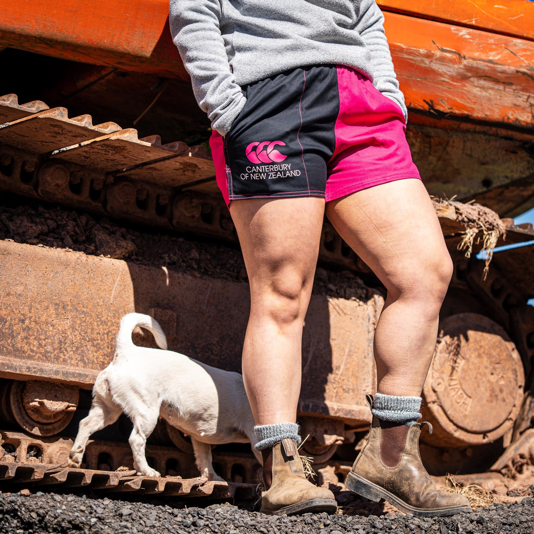 Canterbury Limited Edition Harlequin Shorts (Unisex) - Black/Pink - Image 8