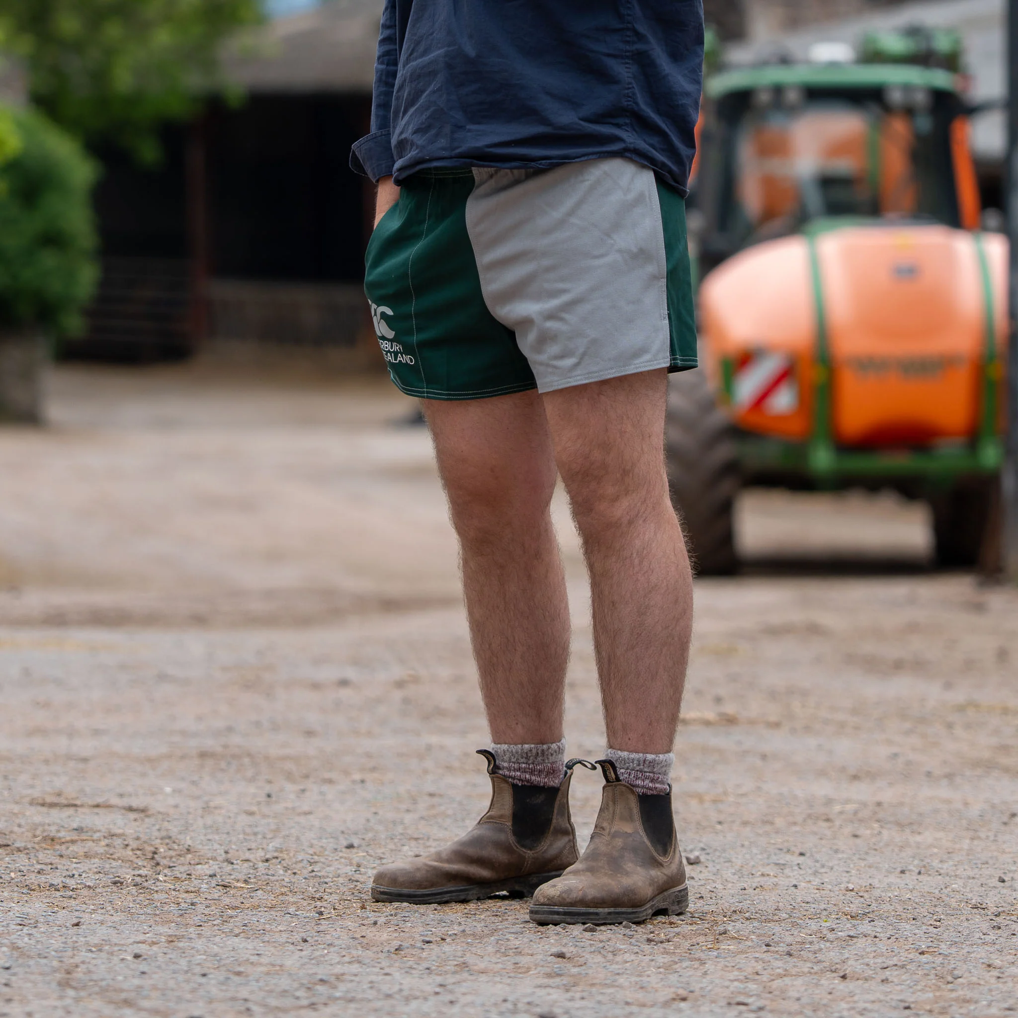 Canterbury Limited Edition Harlequin Shorts (Unisex) - Forest Green/Grey - Image 4