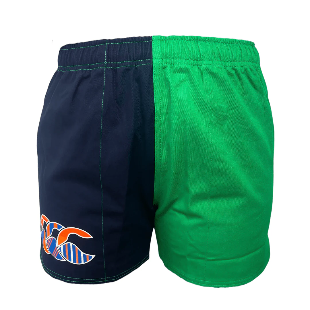Canterbury Limited-Edition Harlequin Uglies Shorts (Unisex) - Navy/Green (Extra Long 5") - Image 7