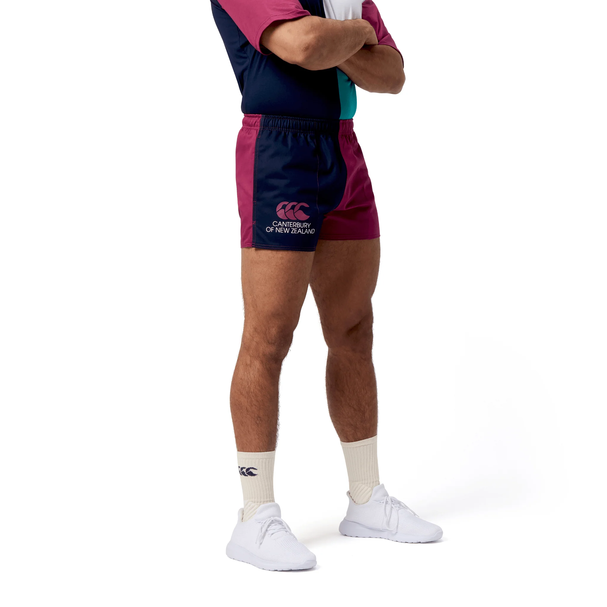 Canterbury Lions Limited Edition Harlequin Shorts (Unisex) - Burgundy/Navy - Image 10