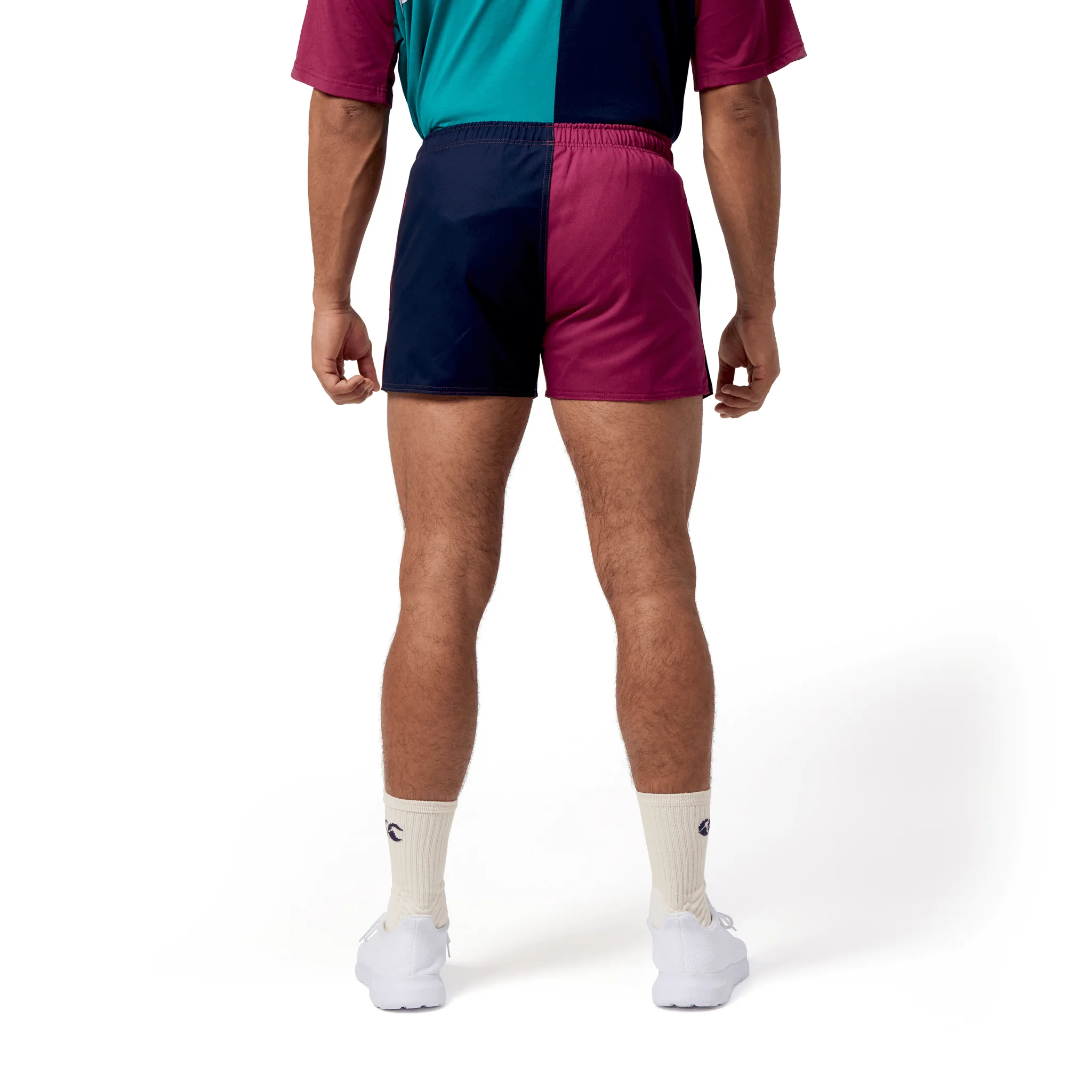 Canterbury Lions Limited Edition Harlequin Shorts (Unisex) - Burgundy/Navy - Image 8