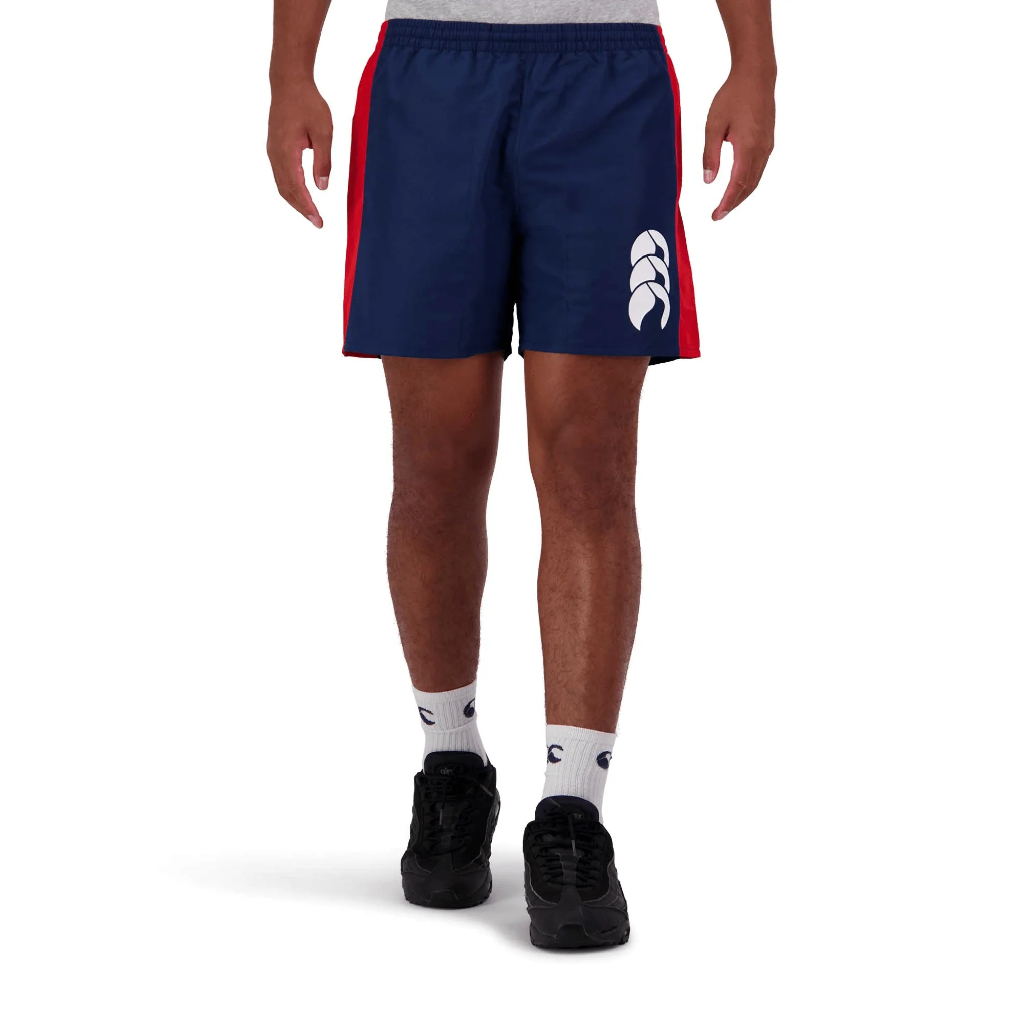 Canterbury Panel Tactic Shorts (Unisex) - Denim Blue/Flag Red - Image 6