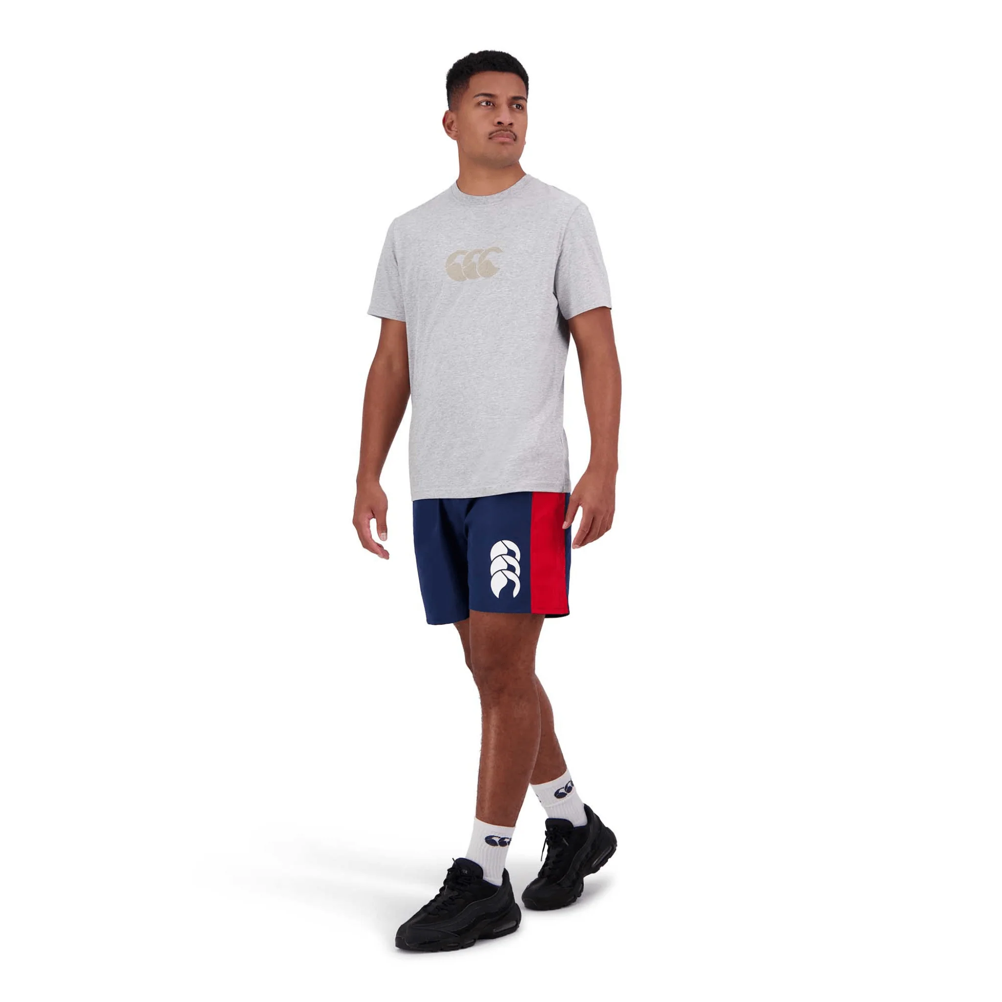 Canterbury Panel Tactic Shorts (Unisex) - Denim Blue/Flag Red - Image 8