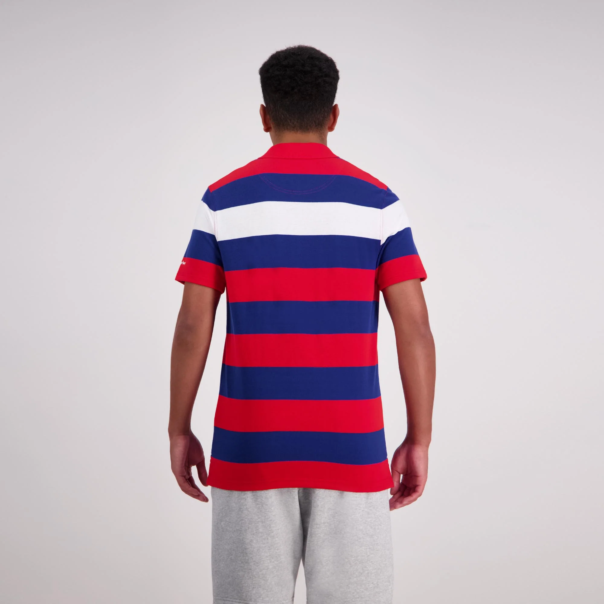 Canterbury Rugby Polo Jersey (Unisex) - Formula One Red & Blue - Image 3
