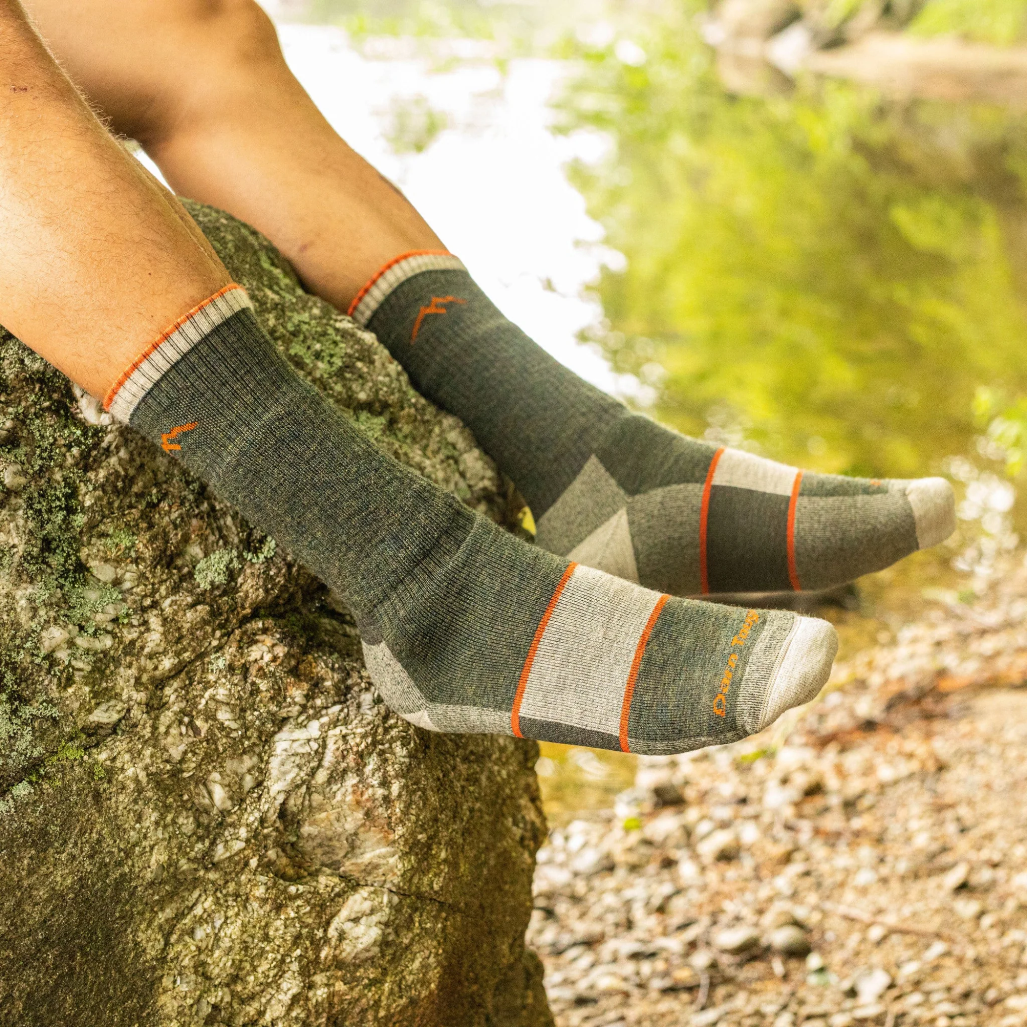 Darn Tough Men's Hiker Boot Midweight with Full Cushion Socks - Olive - Image 2