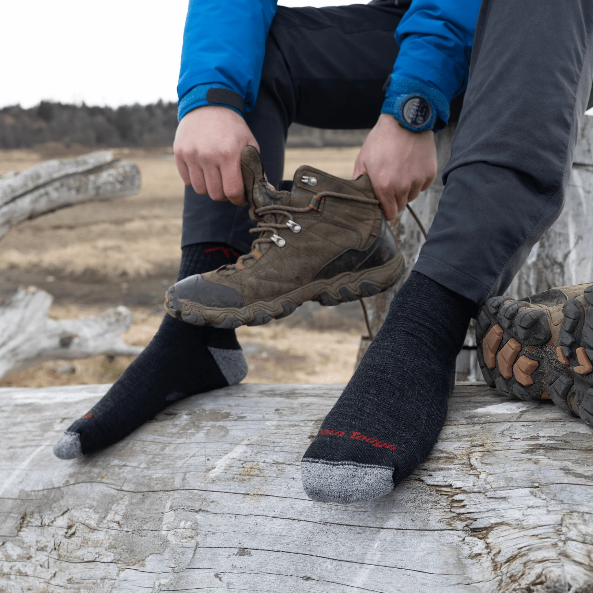 Darn Tough Men's Hiker Micro Crew Midweight with Cushion Socks - Black - Image 6
