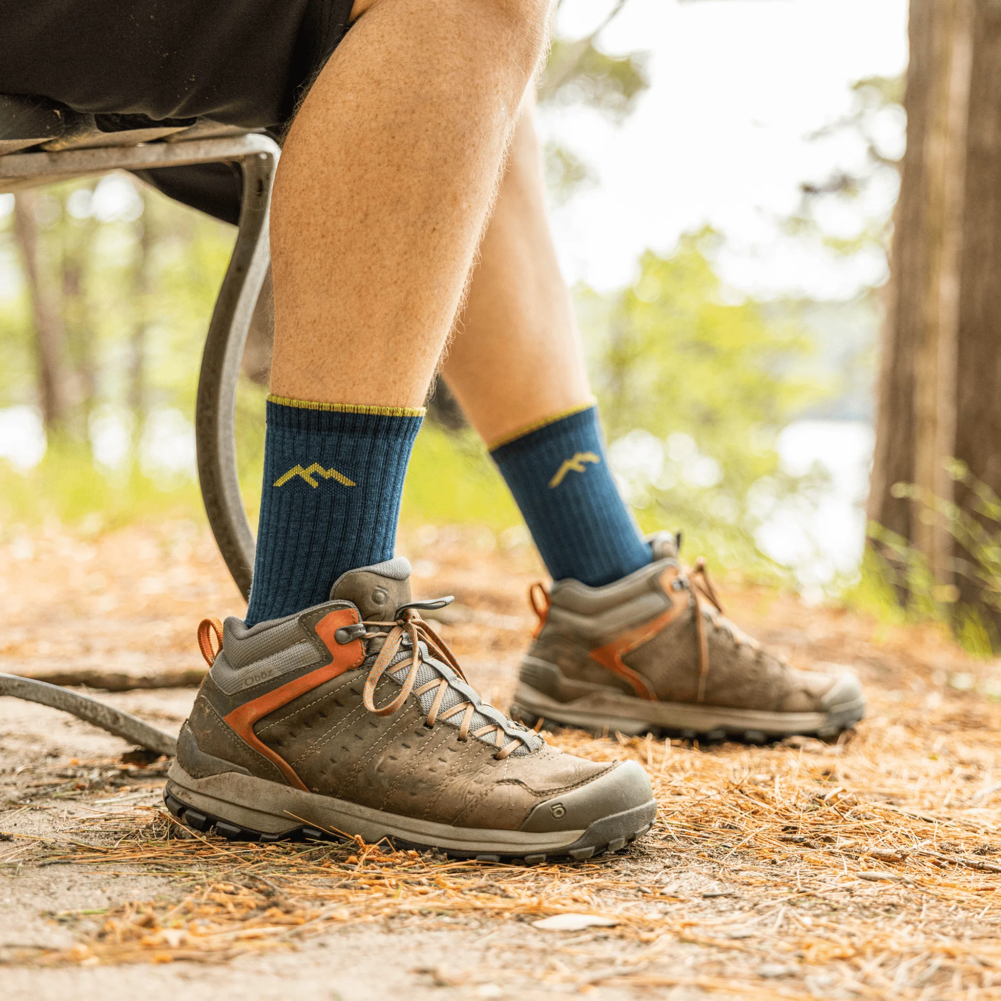 Darn Tough Men's Hiker Micro Crew Midweight with Cushion Socks - Dark Teal - Image 4