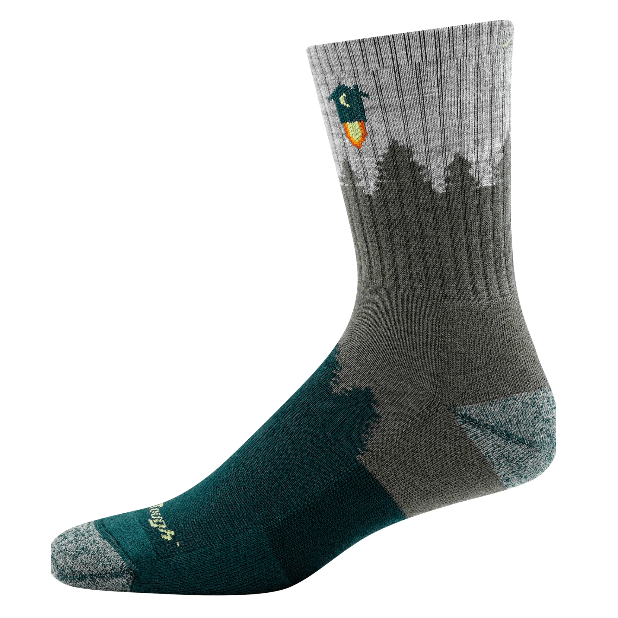 Darn Tough Men's Hiker Number 2 Micro Crew Midweight with Cushion Socks - Green - Image 3