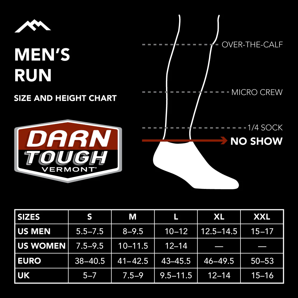 Darn Tough Men's Run No Show Tab Ultra-Lightweight Cushioned Socks - Eclipse - Image 8