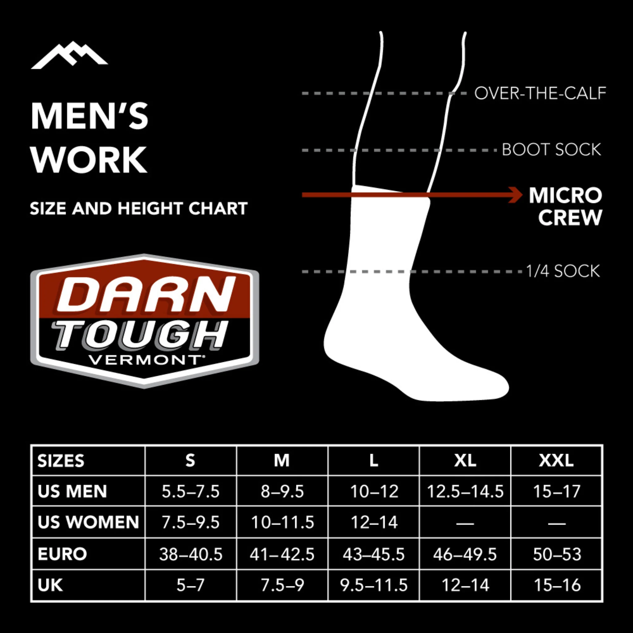 Darn Tough Men's Steely Micro Crew Midweight with Cushion Socks - Graphite - Image 11