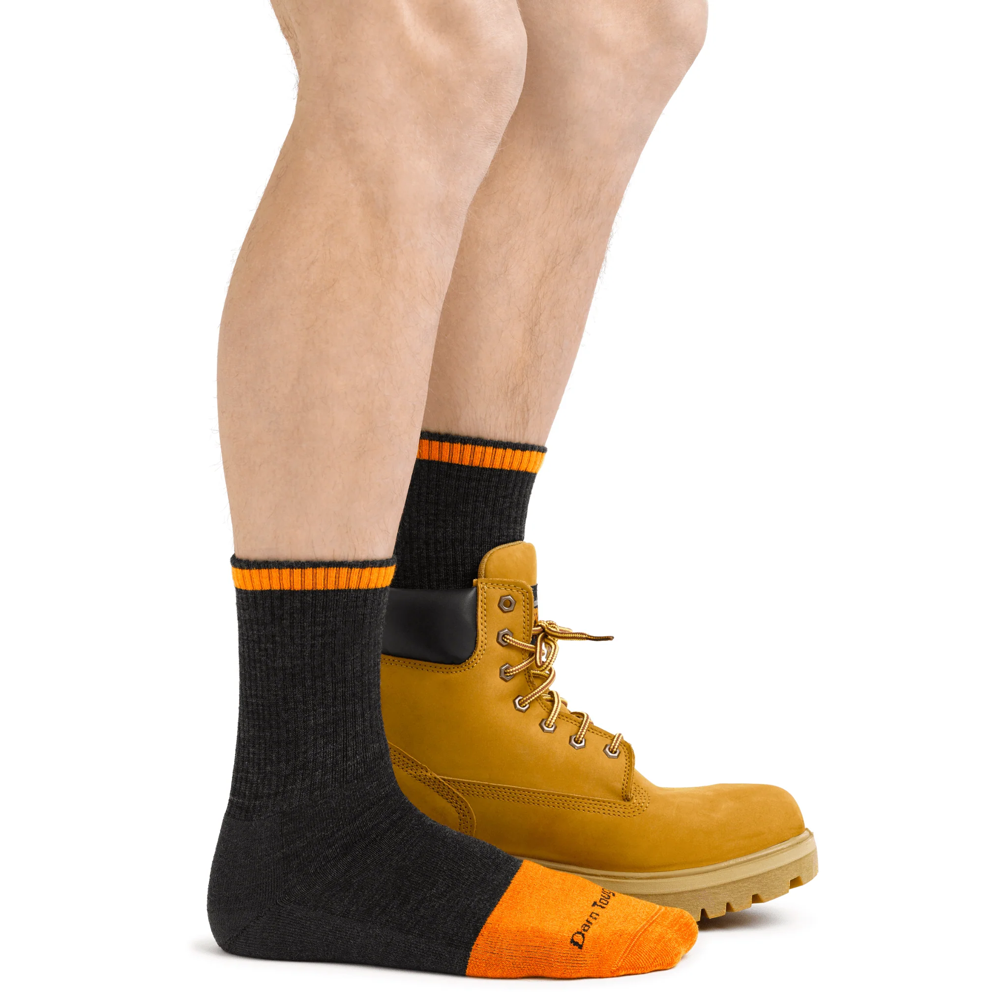 Darn Tough Men's Steely Micro Crew Midweight with Cushion Socks - Graphite - Image 5
