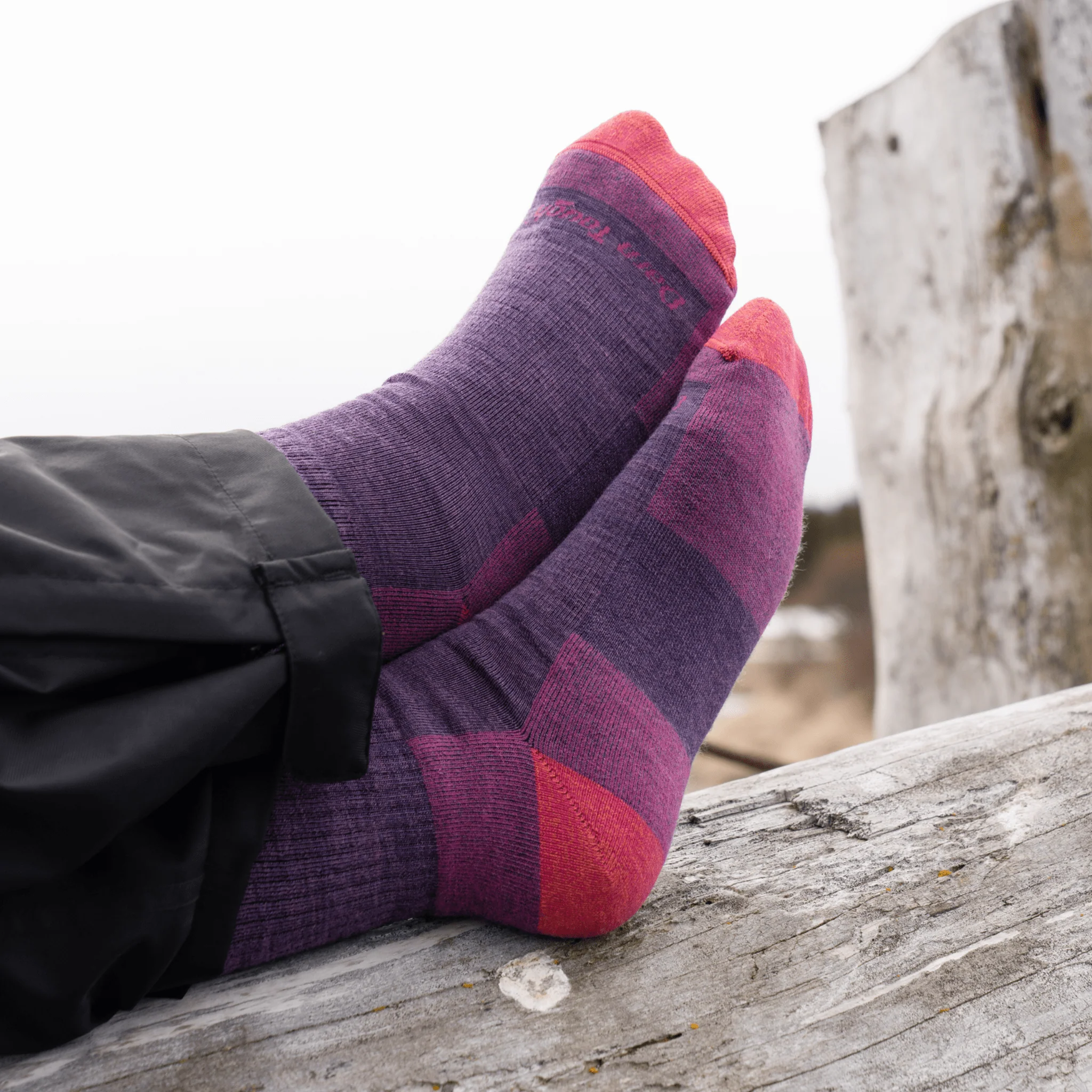 Darn Tough Women's Hiker Micro Crew Midweight with Cushion Socks - Plum Heather - Image 5