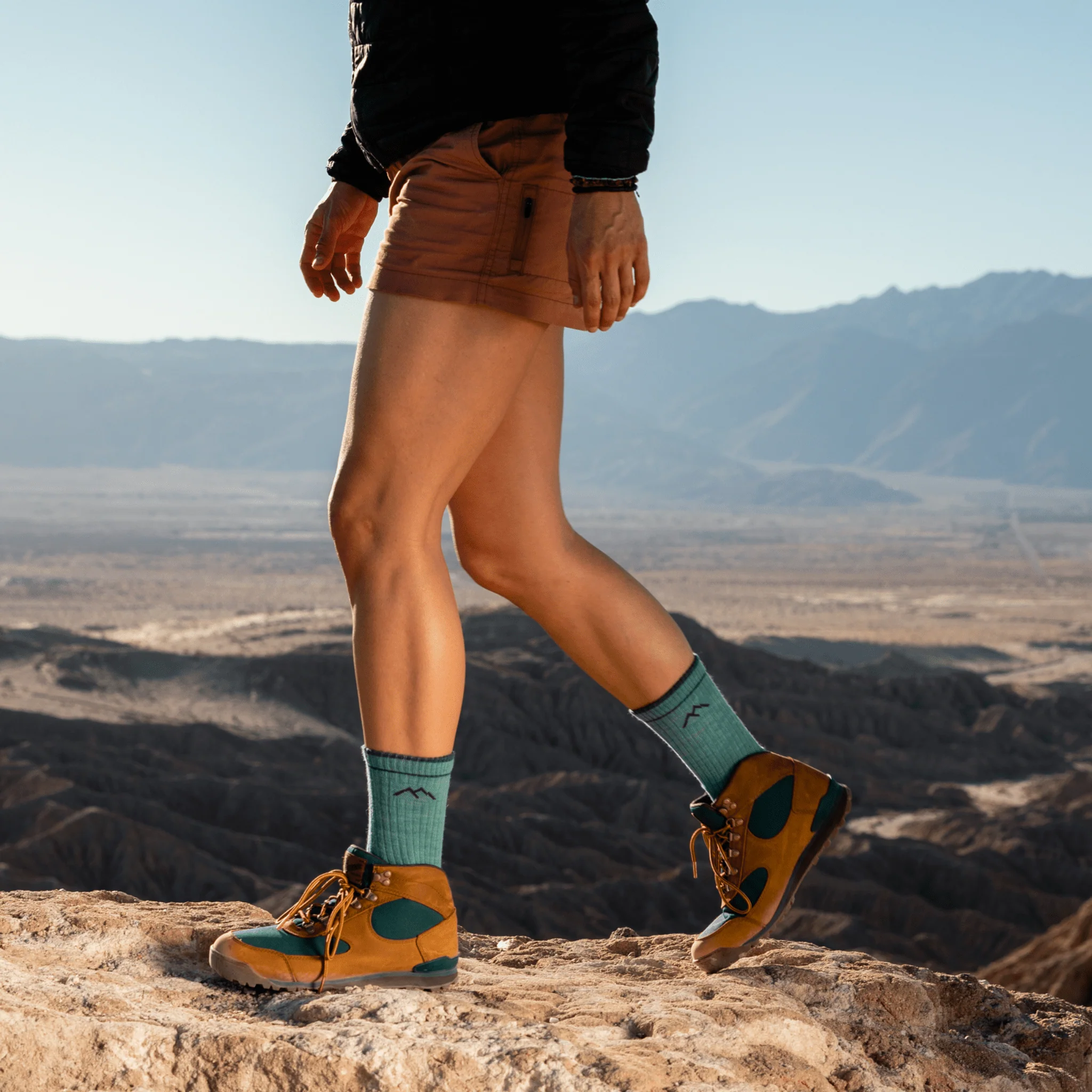 Darn Tough Women's Hiker Micro Crew Midweight with Cushion Socks - Aqua Heather - Image 6