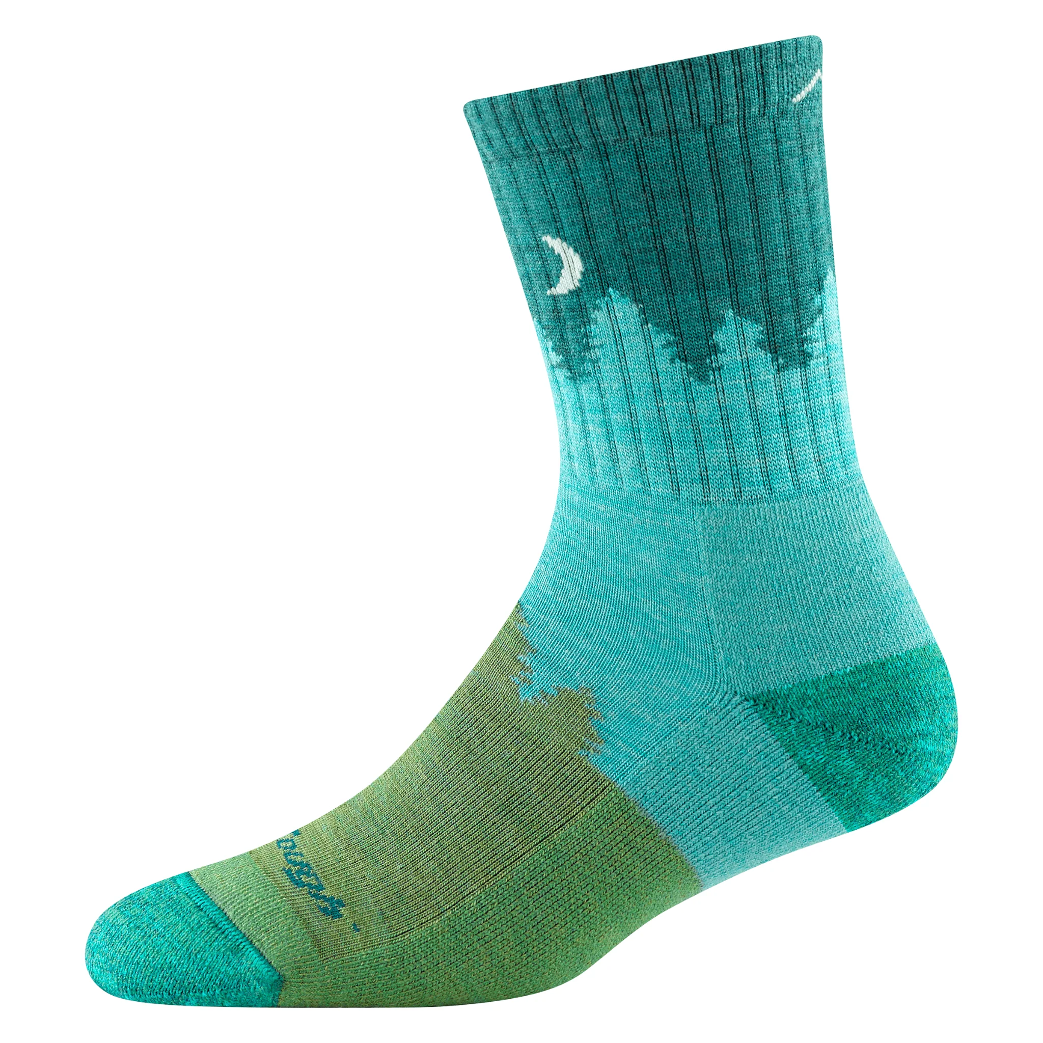 Darn Tough Women's Hiker Treeline Micro Crew Midweight with Cushion Sock - Aqua - Image 3