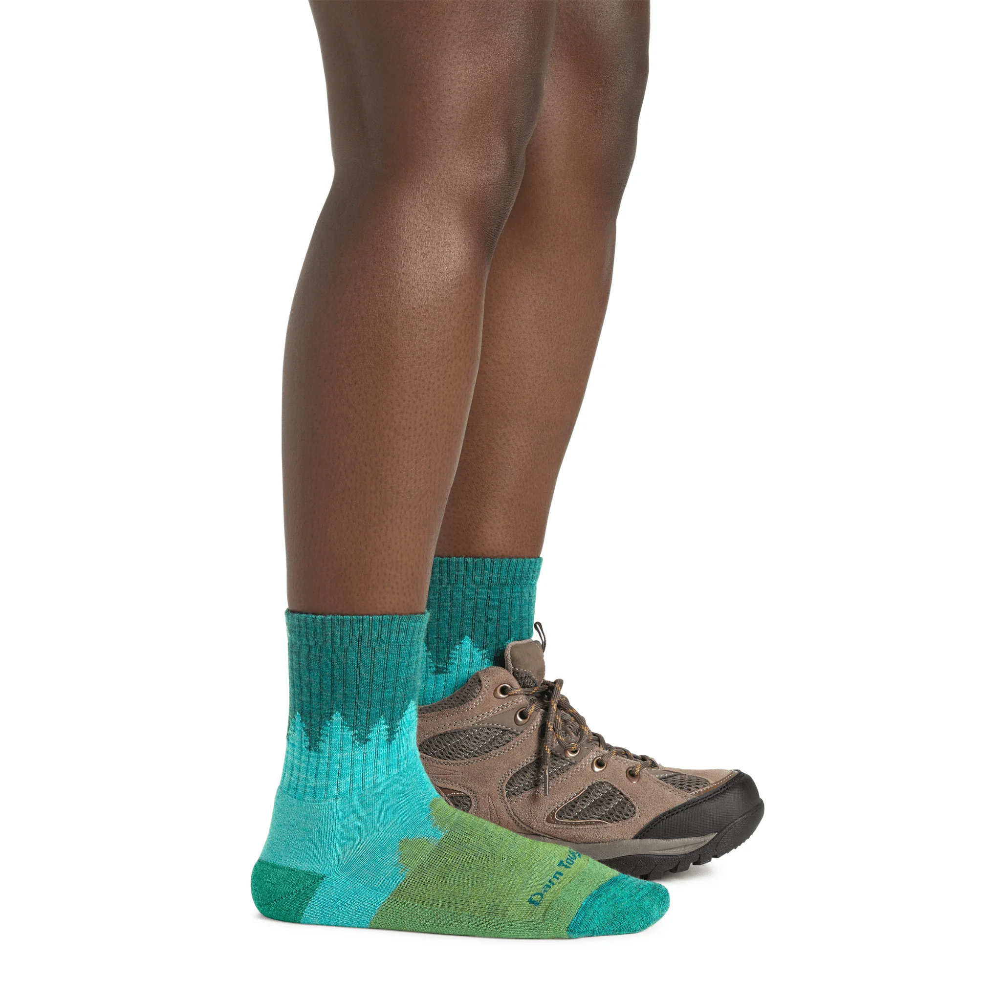 Darn Tough Women's Hiker Treeline Micro Crew Midweight with Cushion Sock - Aqua - Image 6