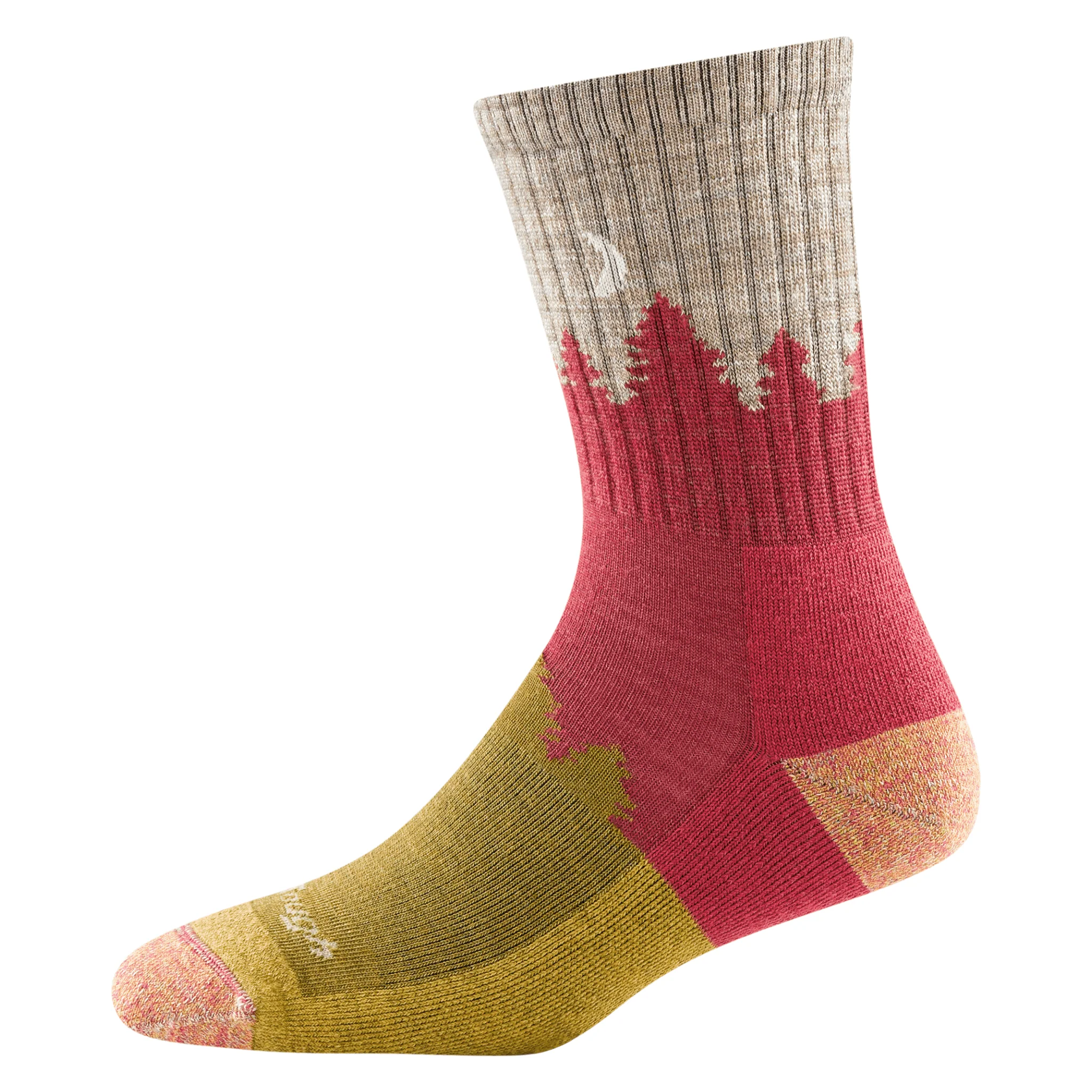 Darn Tough Women's Hiker Treeline Micro Crew Midweight with Cushion Sock - Cranberry - Image 3