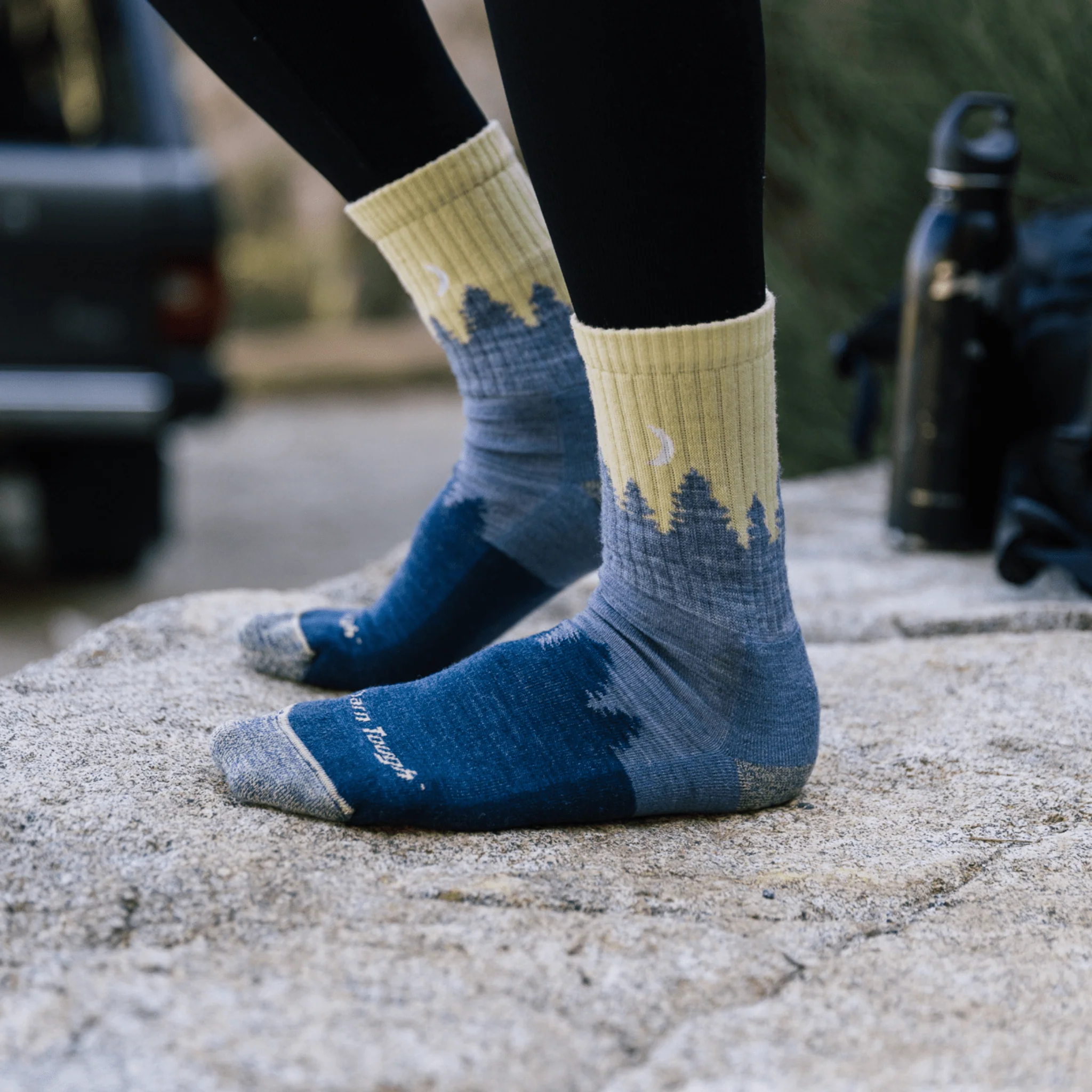 Darn Tough Women's Hiker Treeline Micro Crew Midweight with Cushion Sock - Light Denim - Image 4