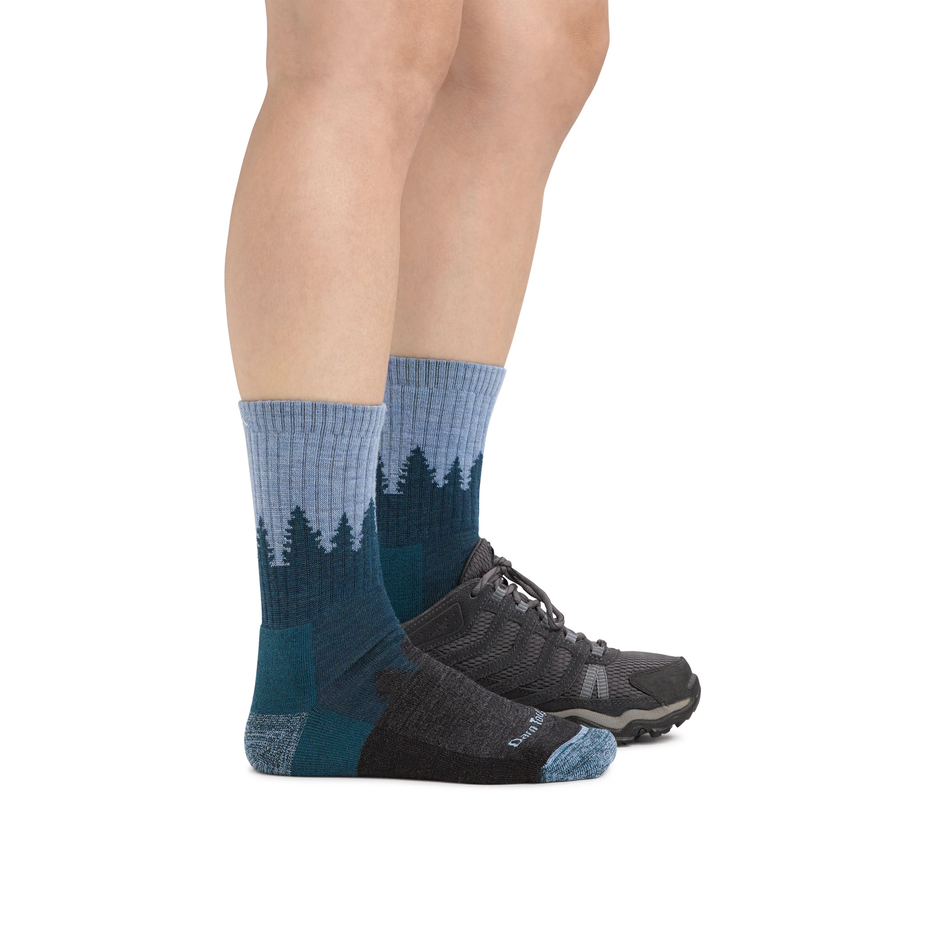 Darn Tough Women's Hiker Treeline Micro Crew Midweight with Cushion Sock - Blue - Image 2