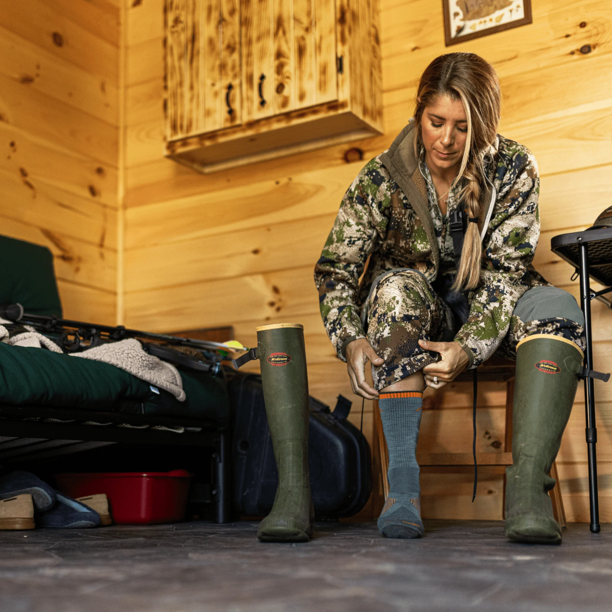 Darn Tough Women's Hunting Boot Lightweight with Cushion Socks - Seafoam - Image 6