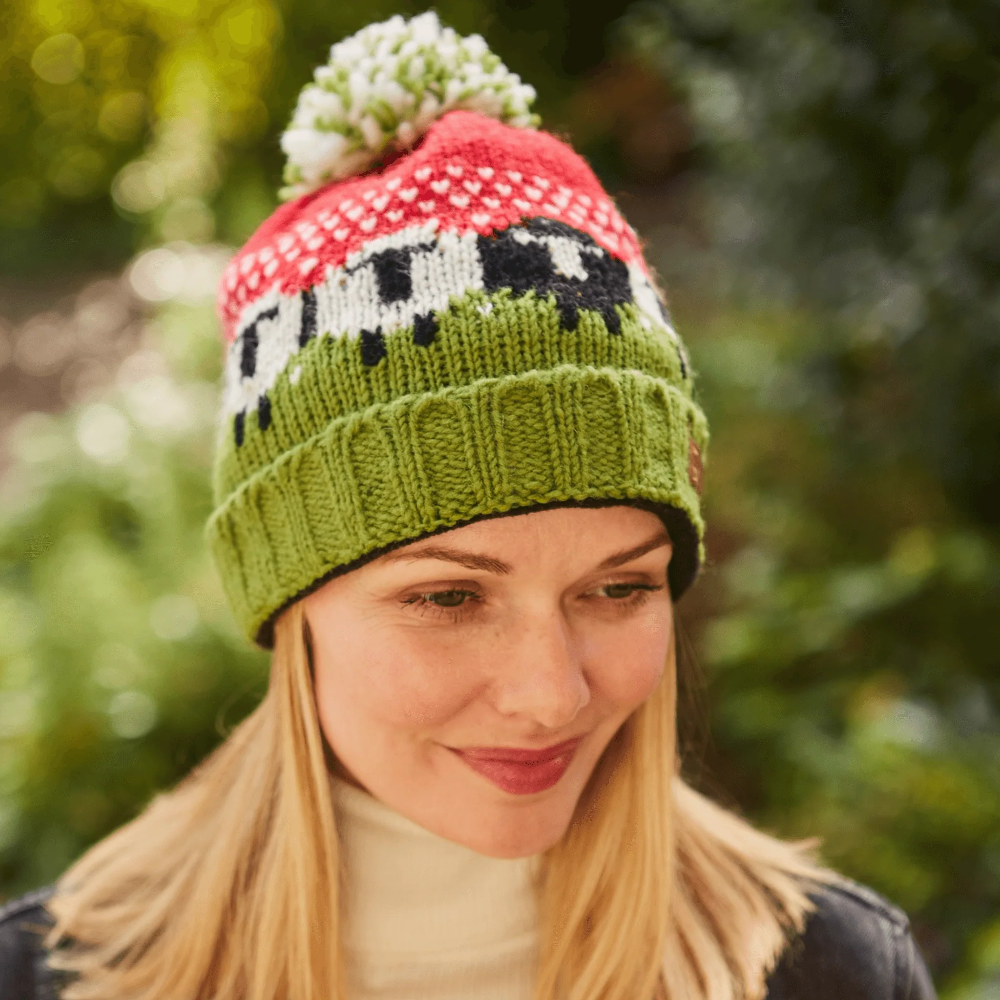 Pachamama Black Sheep Roll Back Bobble Beanie - Image 4
