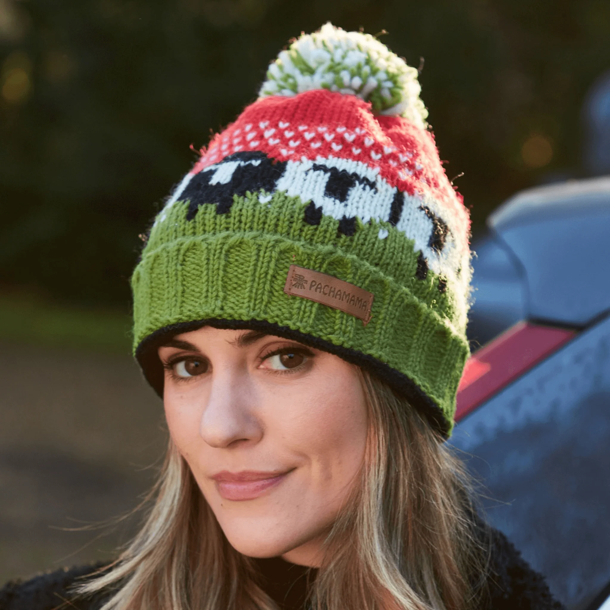Pachamama Black Sheep Roll Back Bobble Beanie - Image 7