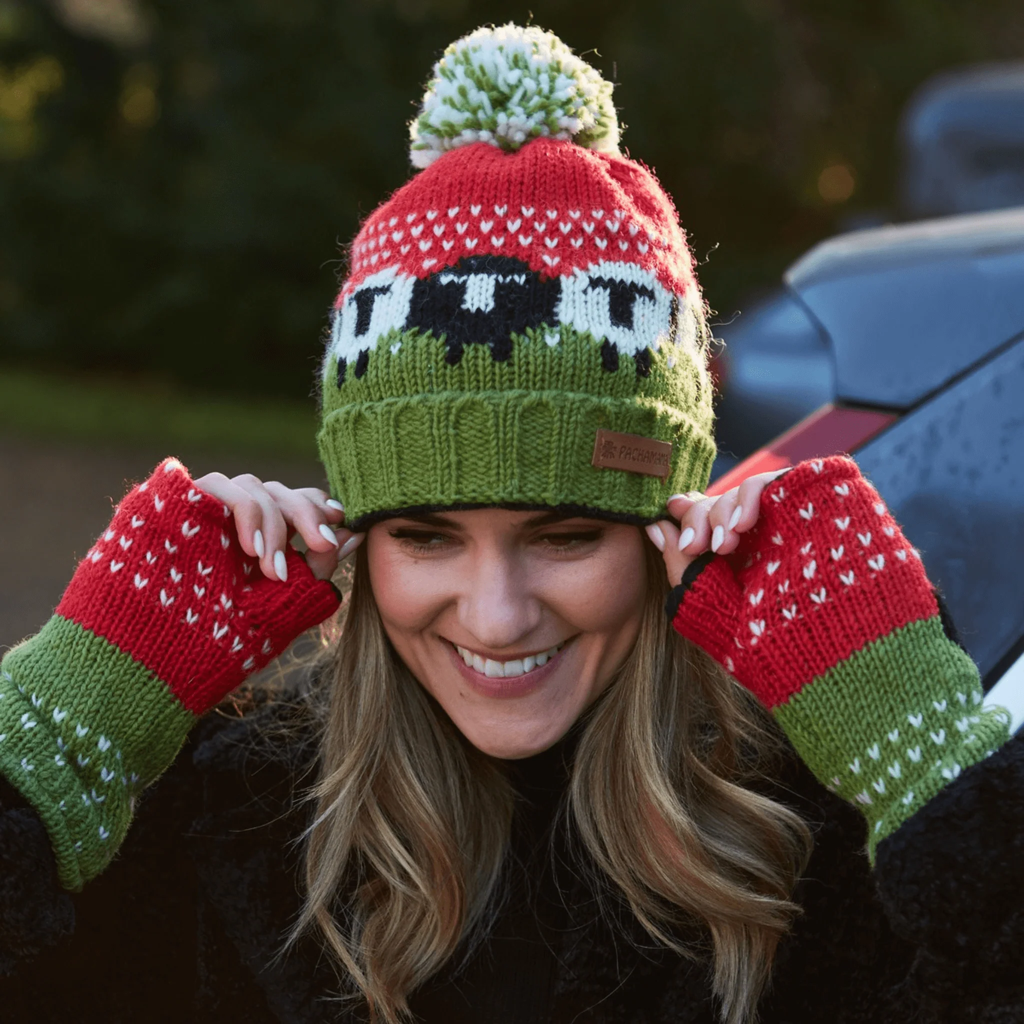 Pachamama Black Sheep Roll Back Bobble Beanie - Image 8
