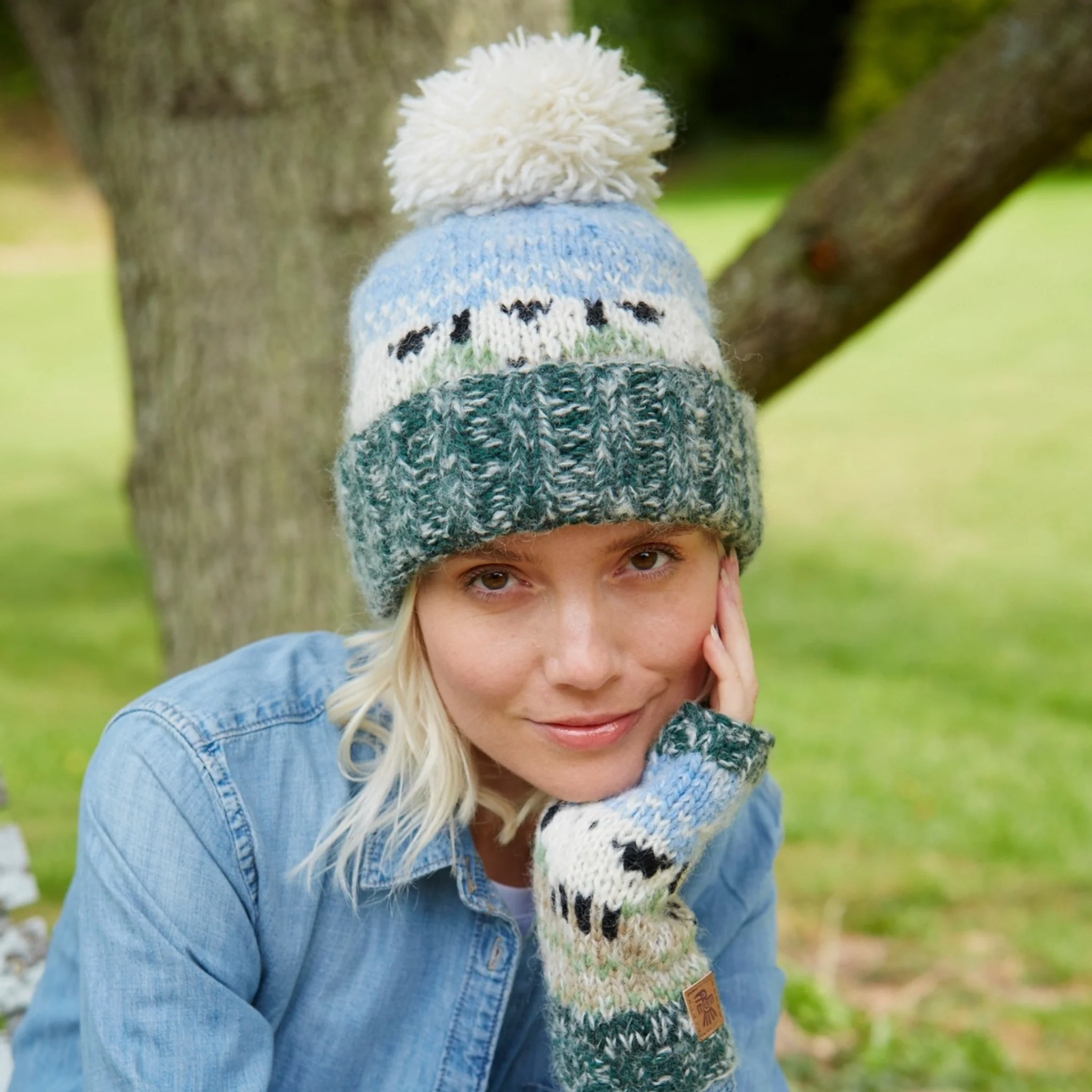 Pachamama Hazy Sheep Bobble Beanie - Image 3
