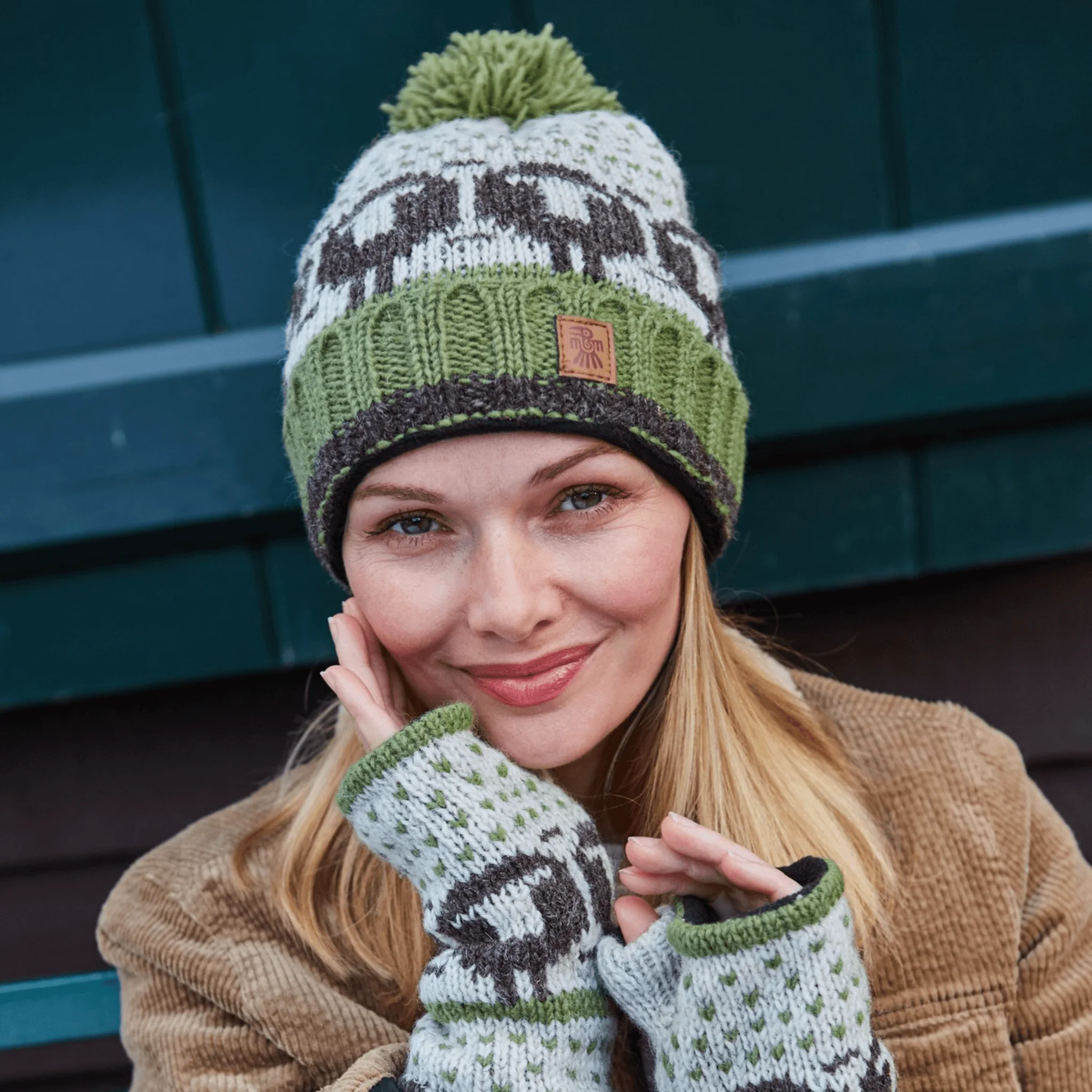 Pachamama Herdwick Sheep Roll Back Bobble Beanie - Image 2
