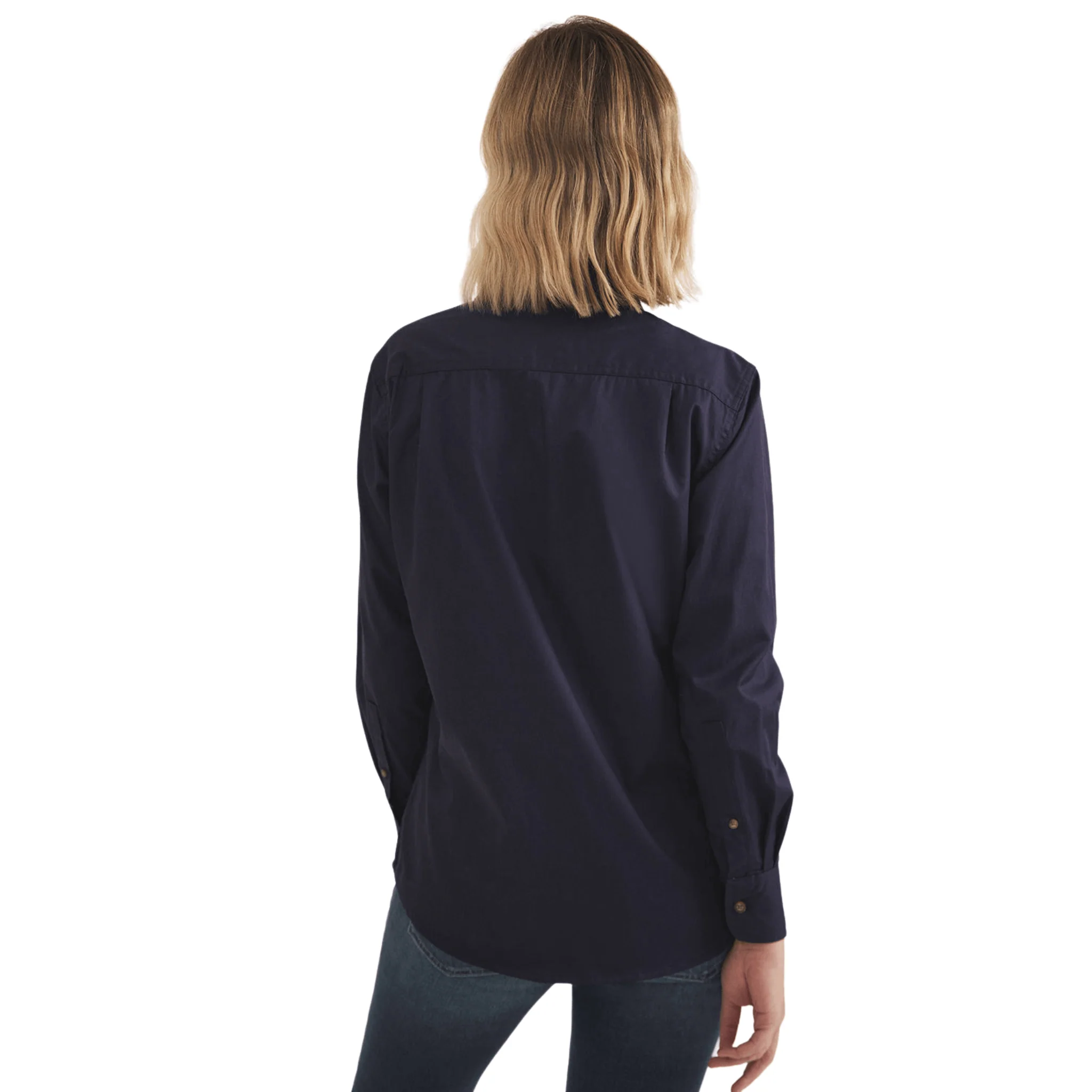 RB Sellars Women's Sandy Half Button Light Weight Work Shirt - Navy - Image 3