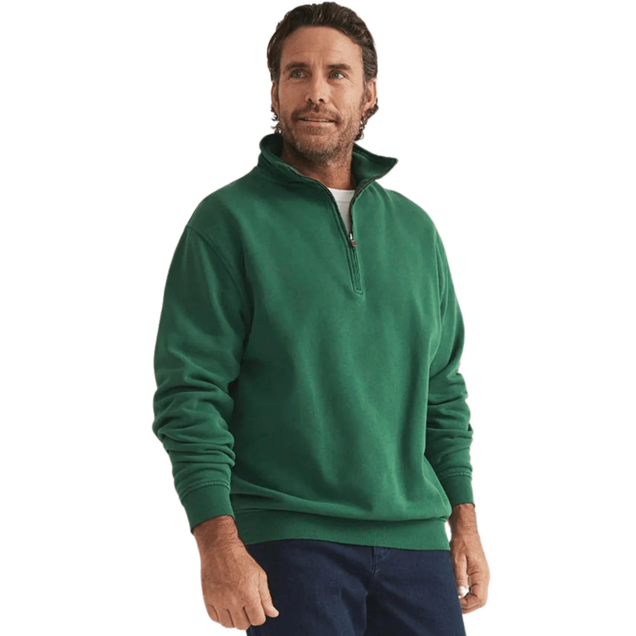 RB Sellars Trentham Half Zip Jumper (Unisex) - Bottle Green