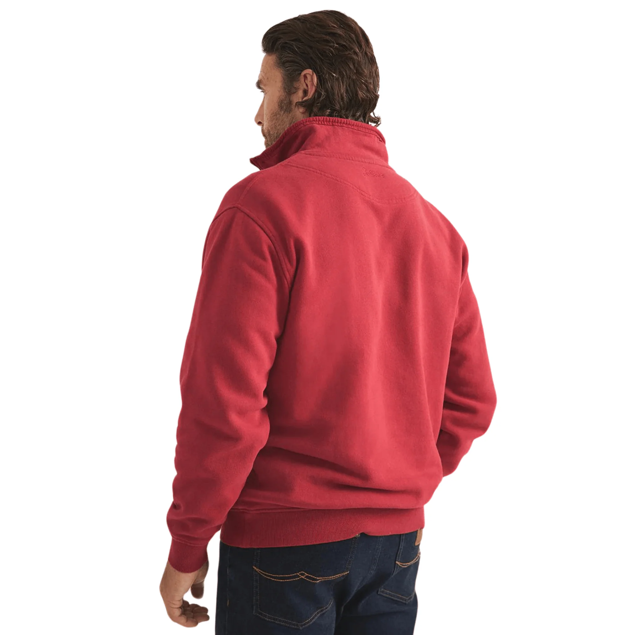 RB Sellars Trentham Half Zip Jumper (Unisex) - Cherry - Image 5