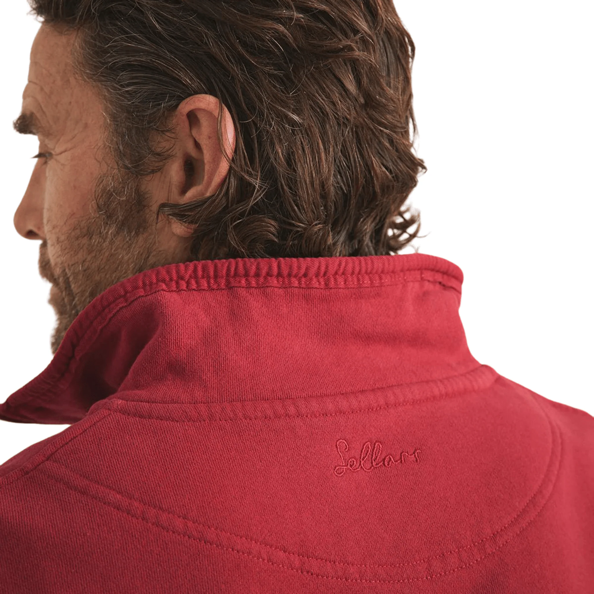 RB Sellars Trentham Half Zip Jumper (Unisex) - Cherry - Image 6