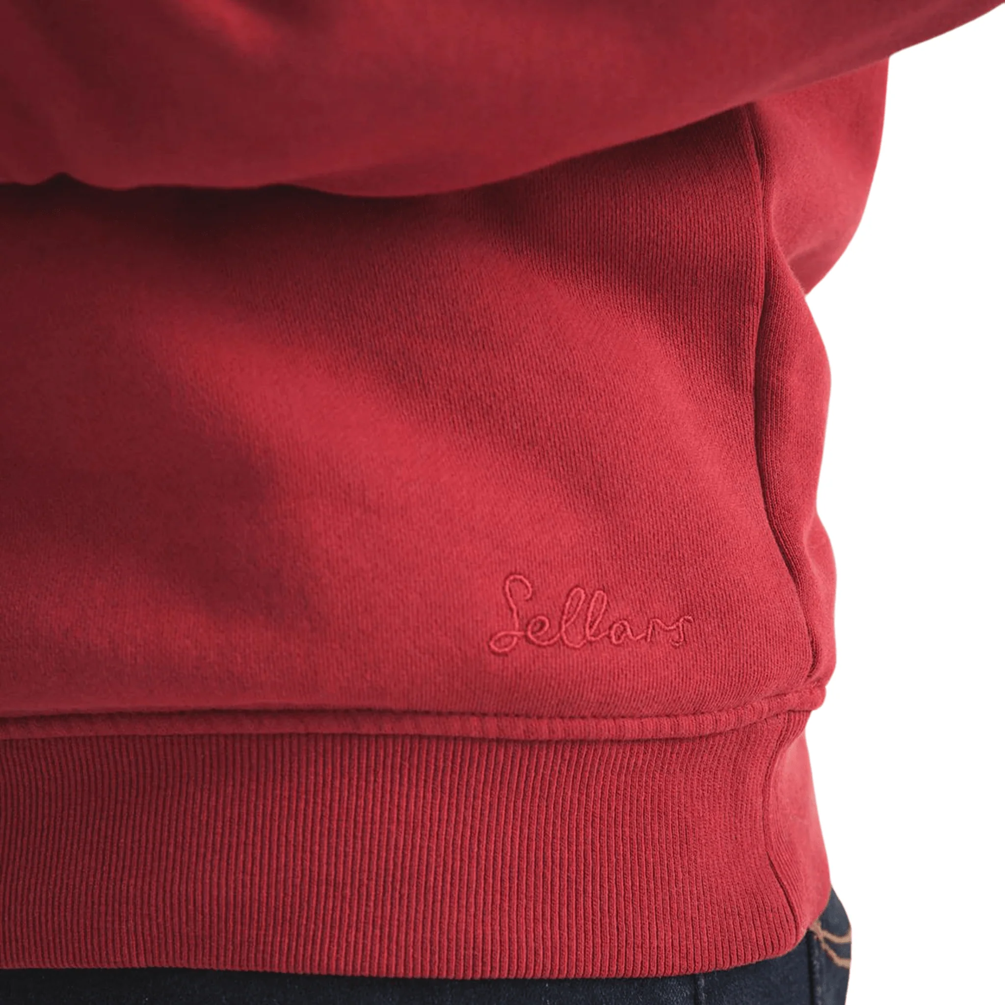 RB Sellars Trentham Half Zip Jumper (Unisex) - Cherry - Image 7