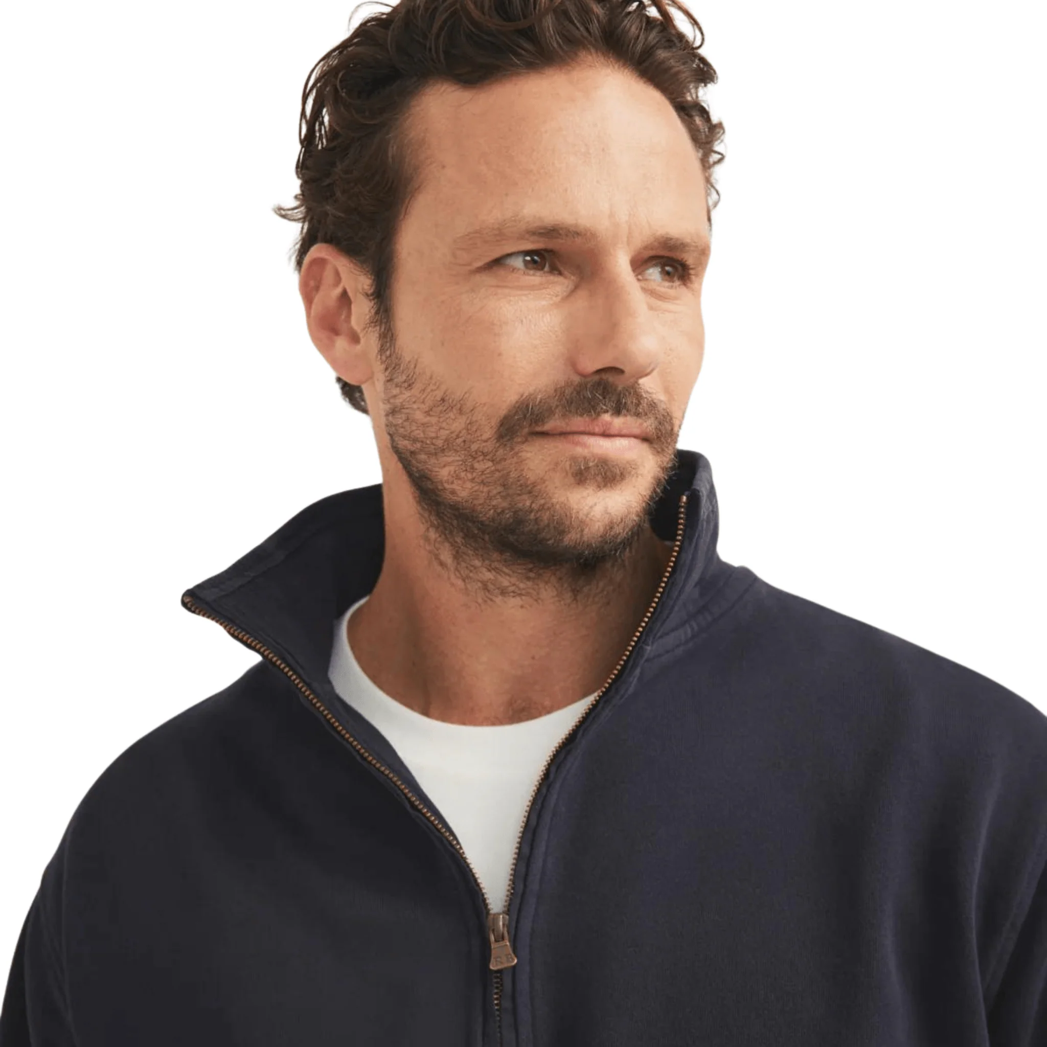 RB Sellars Trentham Half Zip Jumper (Unisex) - Classic Navy - Image 3