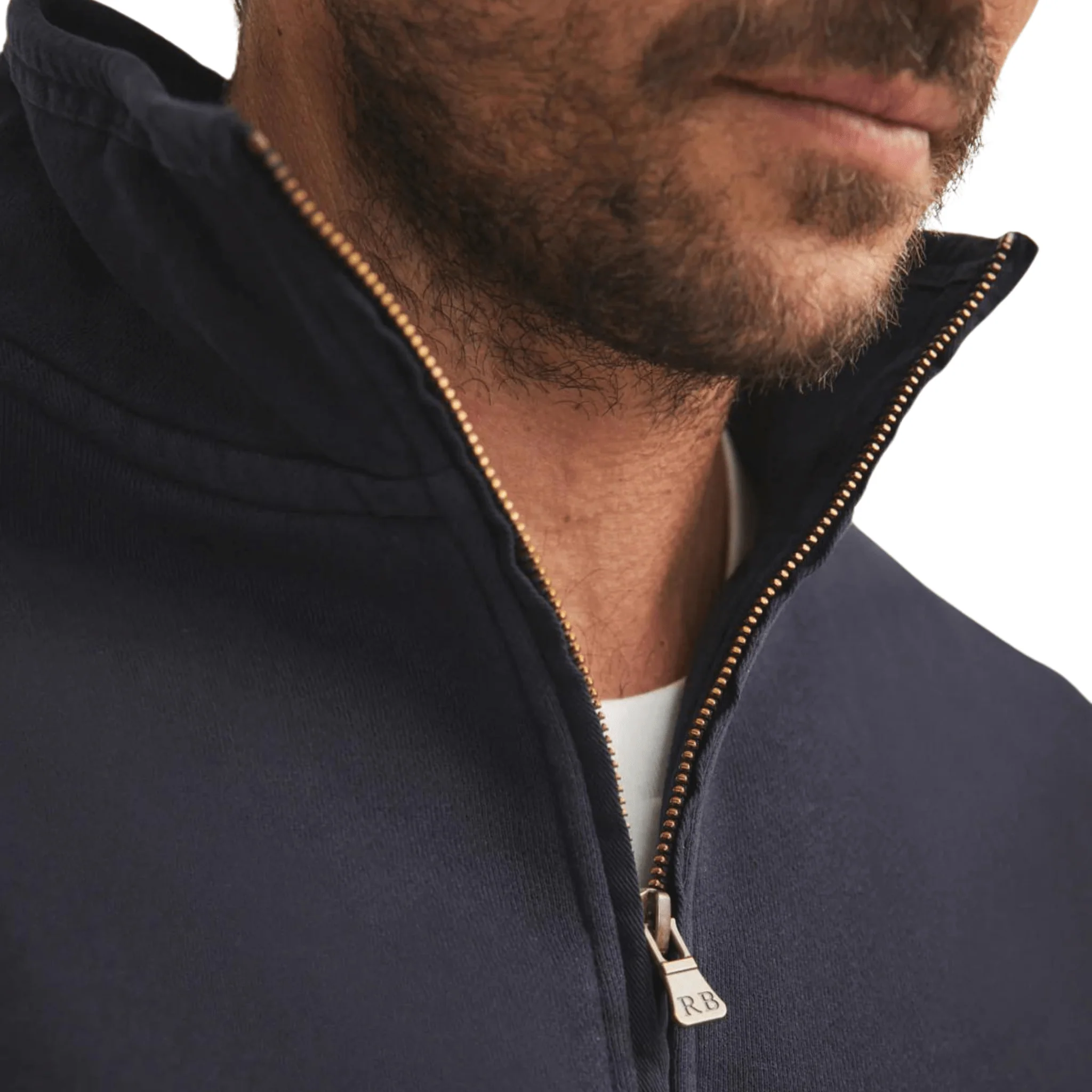 RB Sellars Trentham Half Zip Jumper (Unisex) - Classic Navy - Image 4