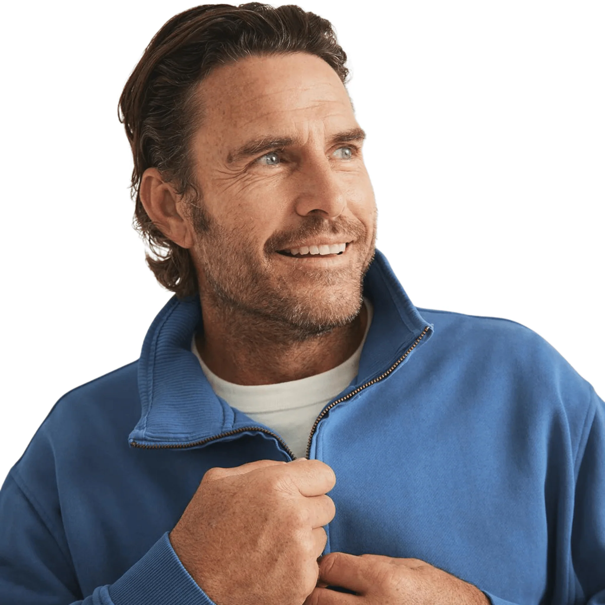 RB Sellars Trentham Half Zip Jumper (Unisex) - Ocean Blue - Image 7