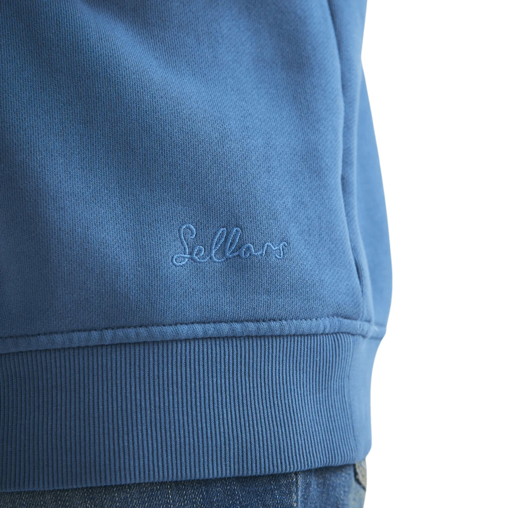 RB Sellars Trentham Half Zip Jumper (Unisex) - Ocean Blue - Image 8