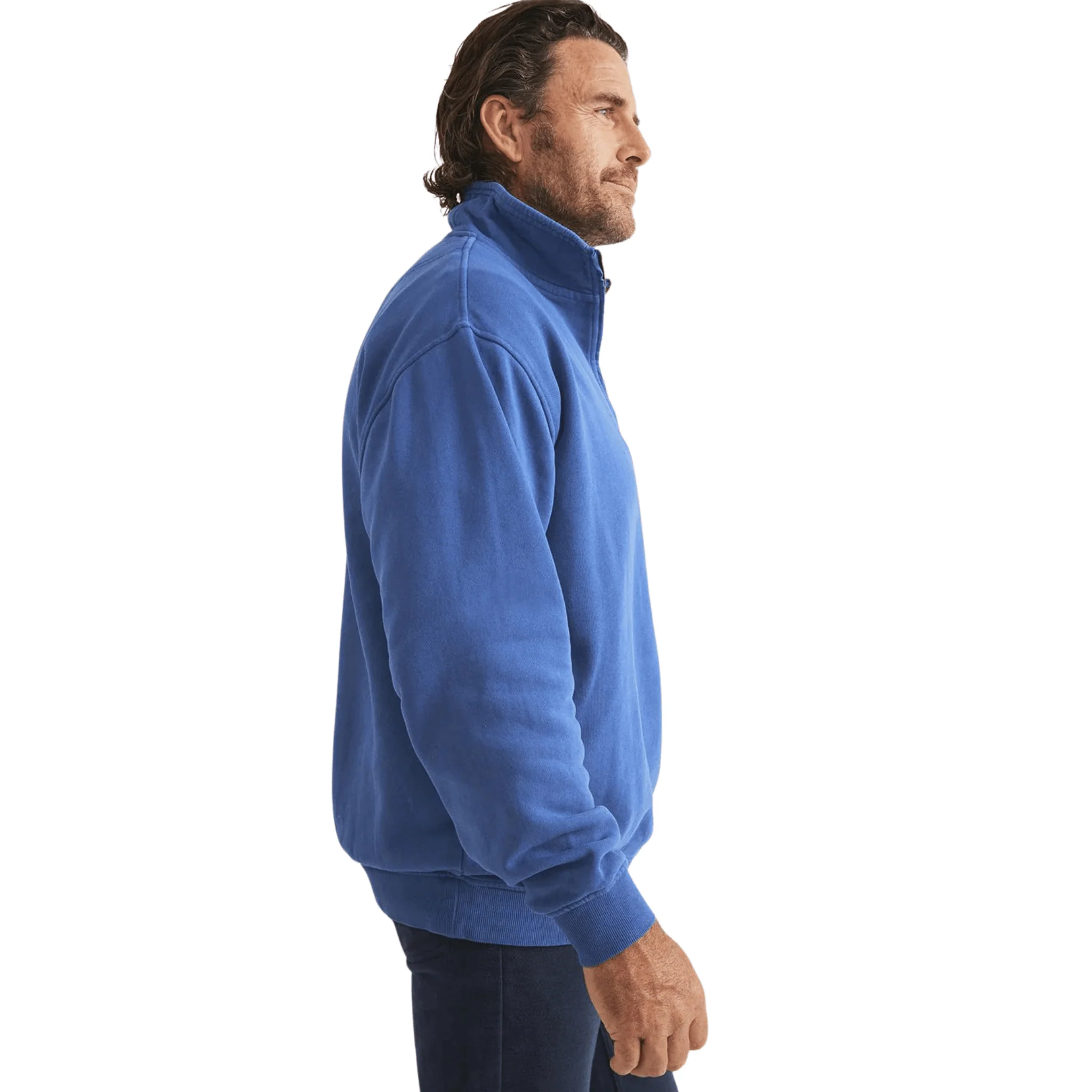 RB Sellars Trentham Half Zip Jumper (Unisex) - Royal - Image 3