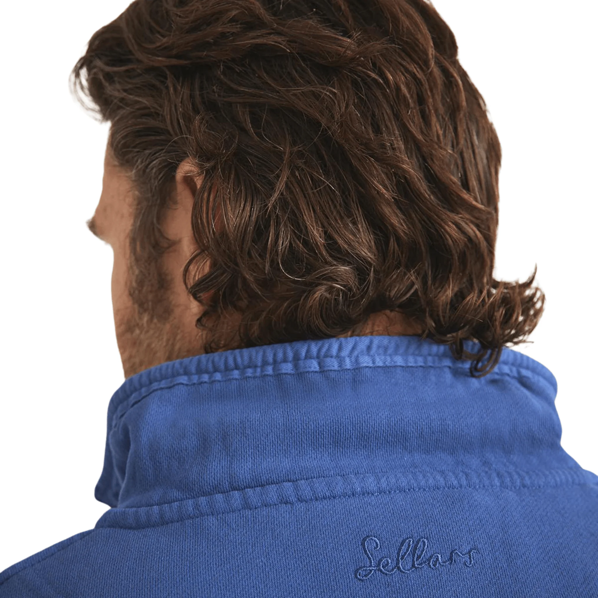 RB Sellars Trentham Half Zip Jumper (Unisex) - Royal - Image 5