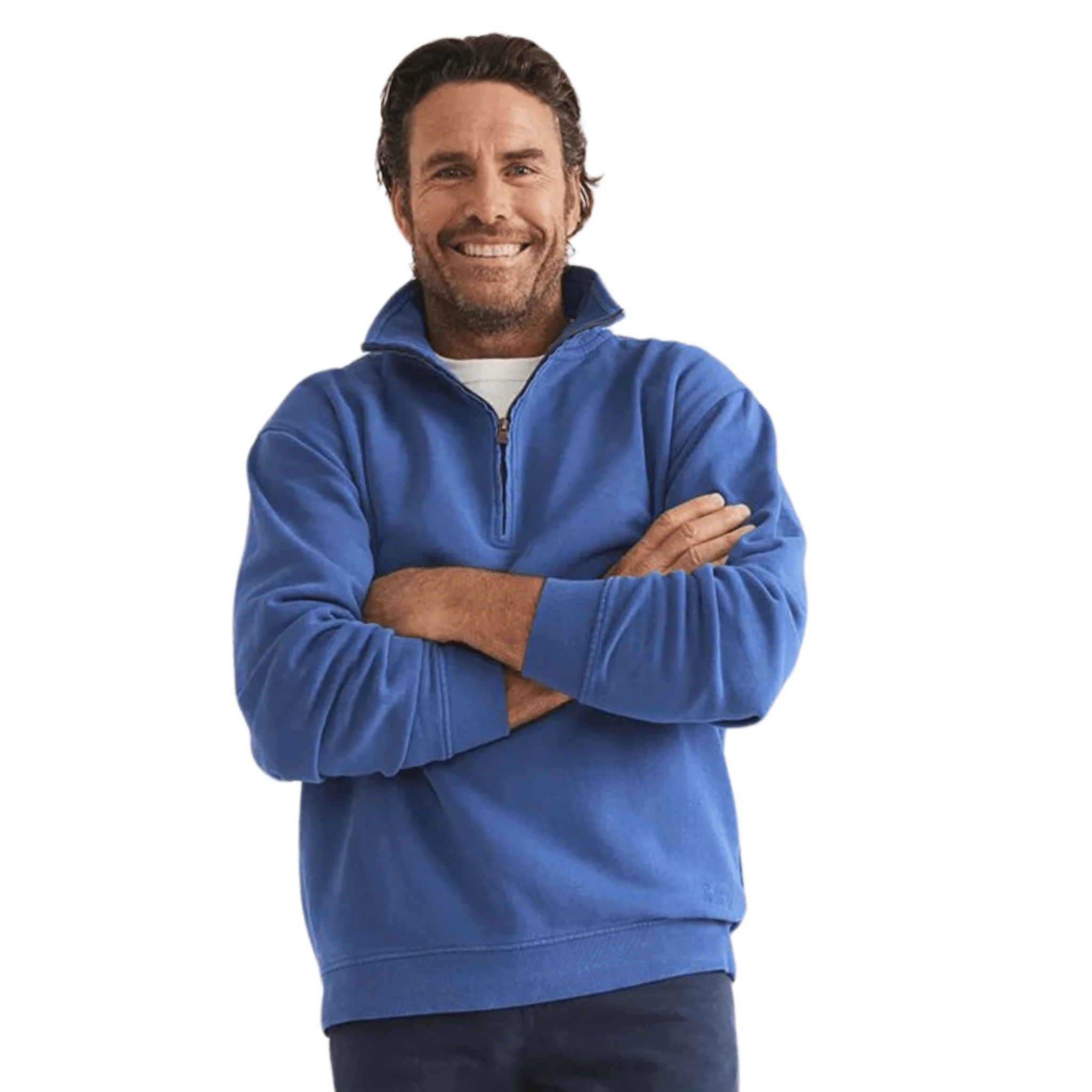 RB Sellars Trentham Half Zip Jumper (Unisex) - Royal - Image 7