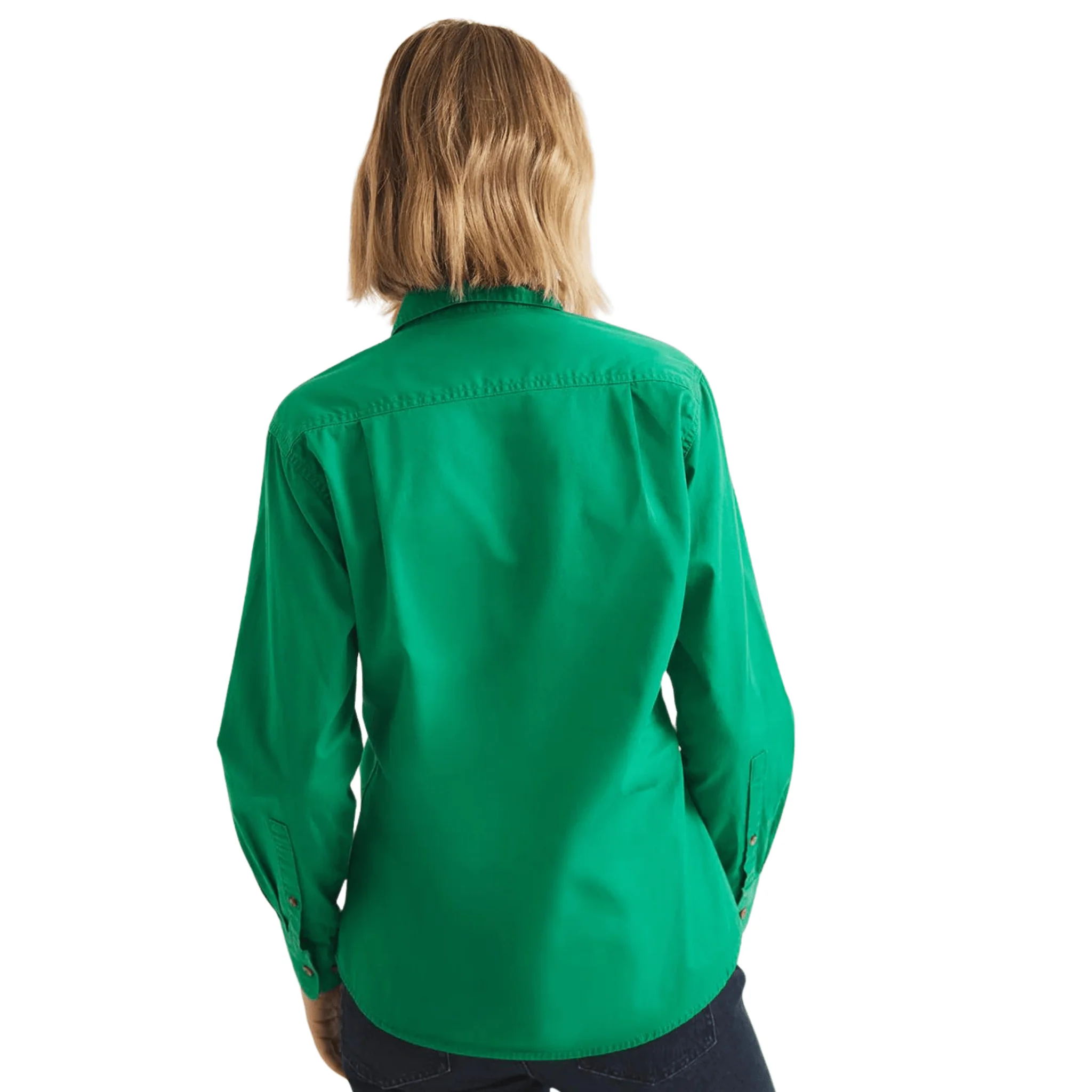 RB Sellars Women's Sandy Half Button Light Weight Work Shirt - Emerald - Image 5